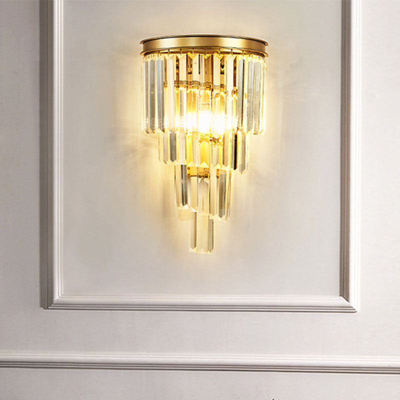Modern 4-Tiers Crystal Wall Sconce | Siljoy
