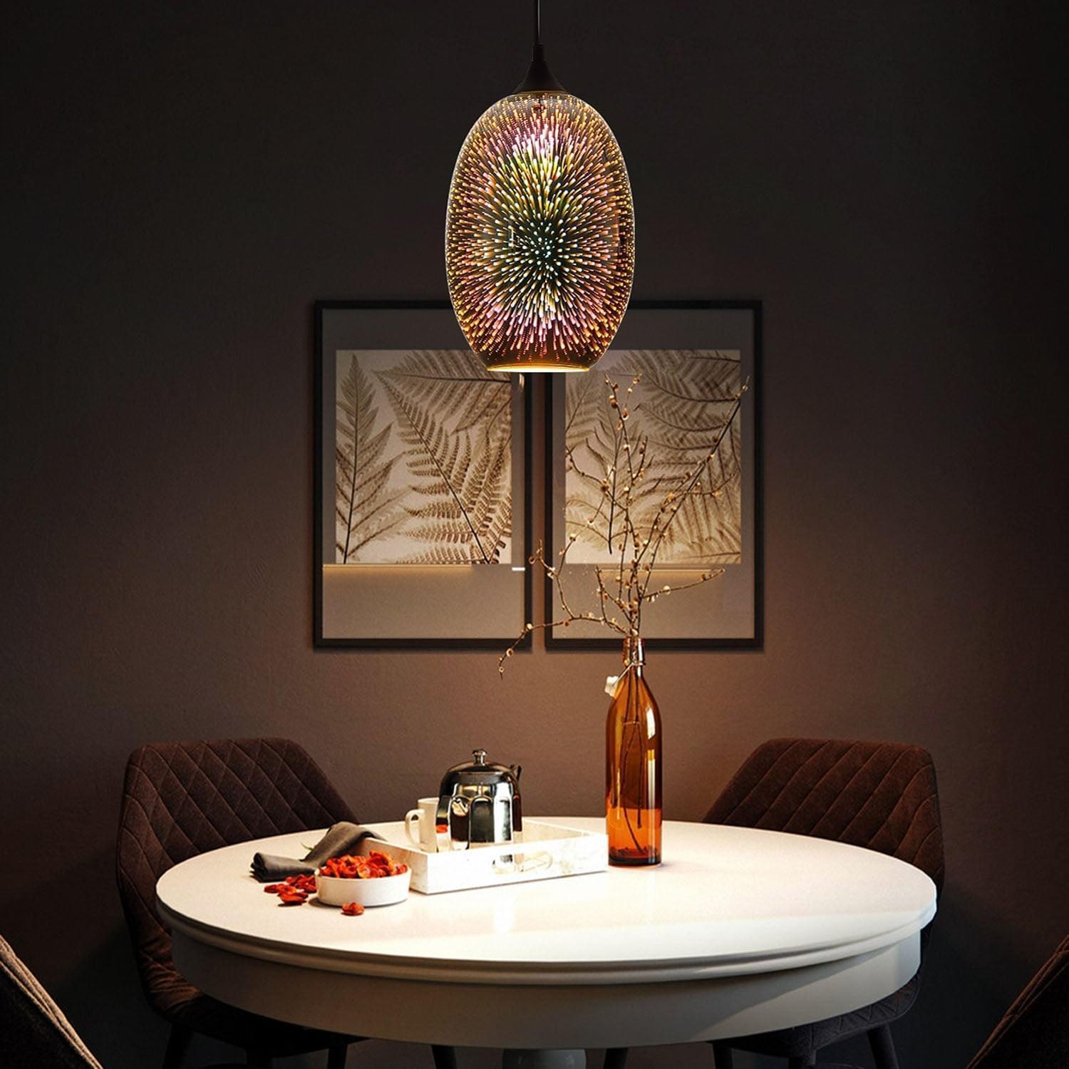 3D Colorful Glass Fireworks ART Pendant Light
