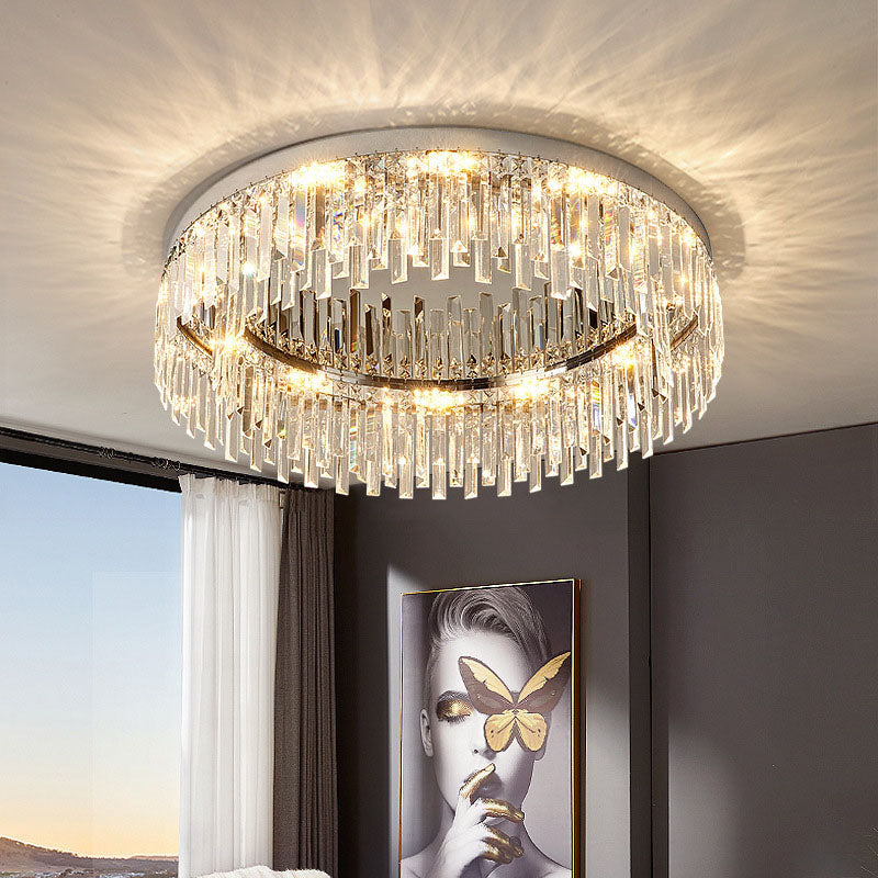 Modern Irregular Crystal Flush Mount Ceiling Light - Living Room| Sofary