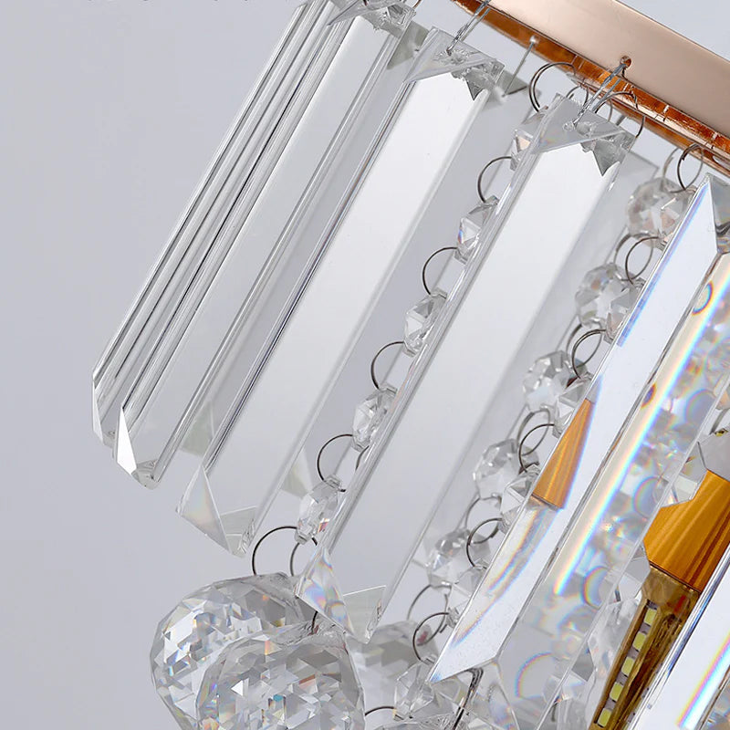 Clear Crystal Linear Pendant Light