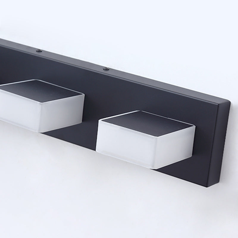 Black LED Modern Vanity Light - Detail | Siljoy