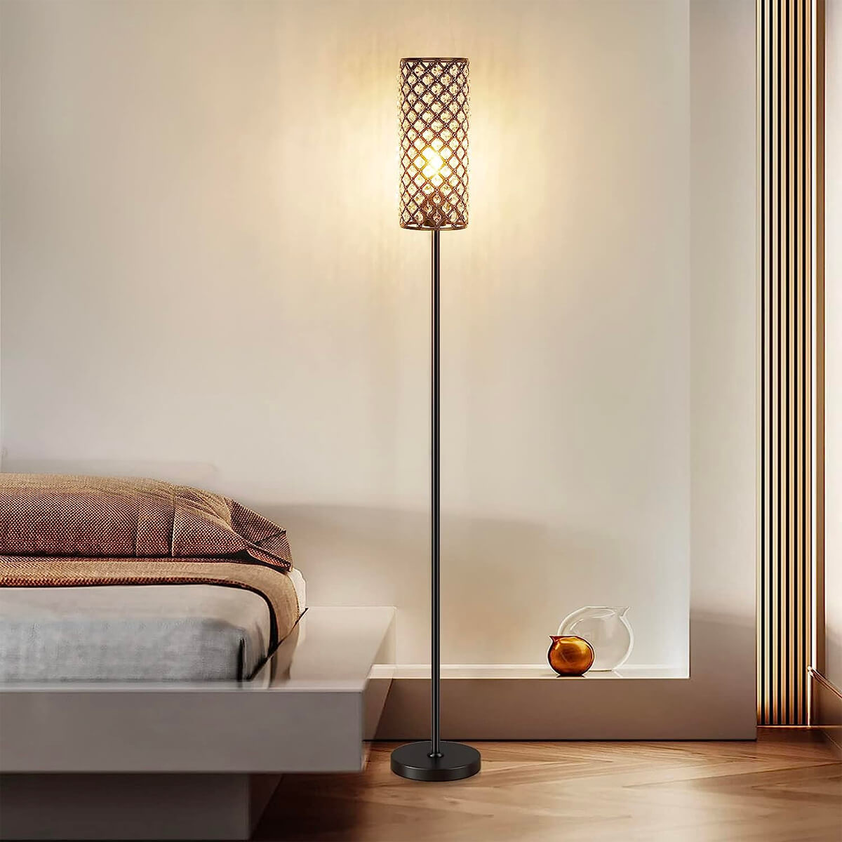 Floor-lamp-iron-modern-crystal-sofa-bedside-lamps-bedside | Siljoy