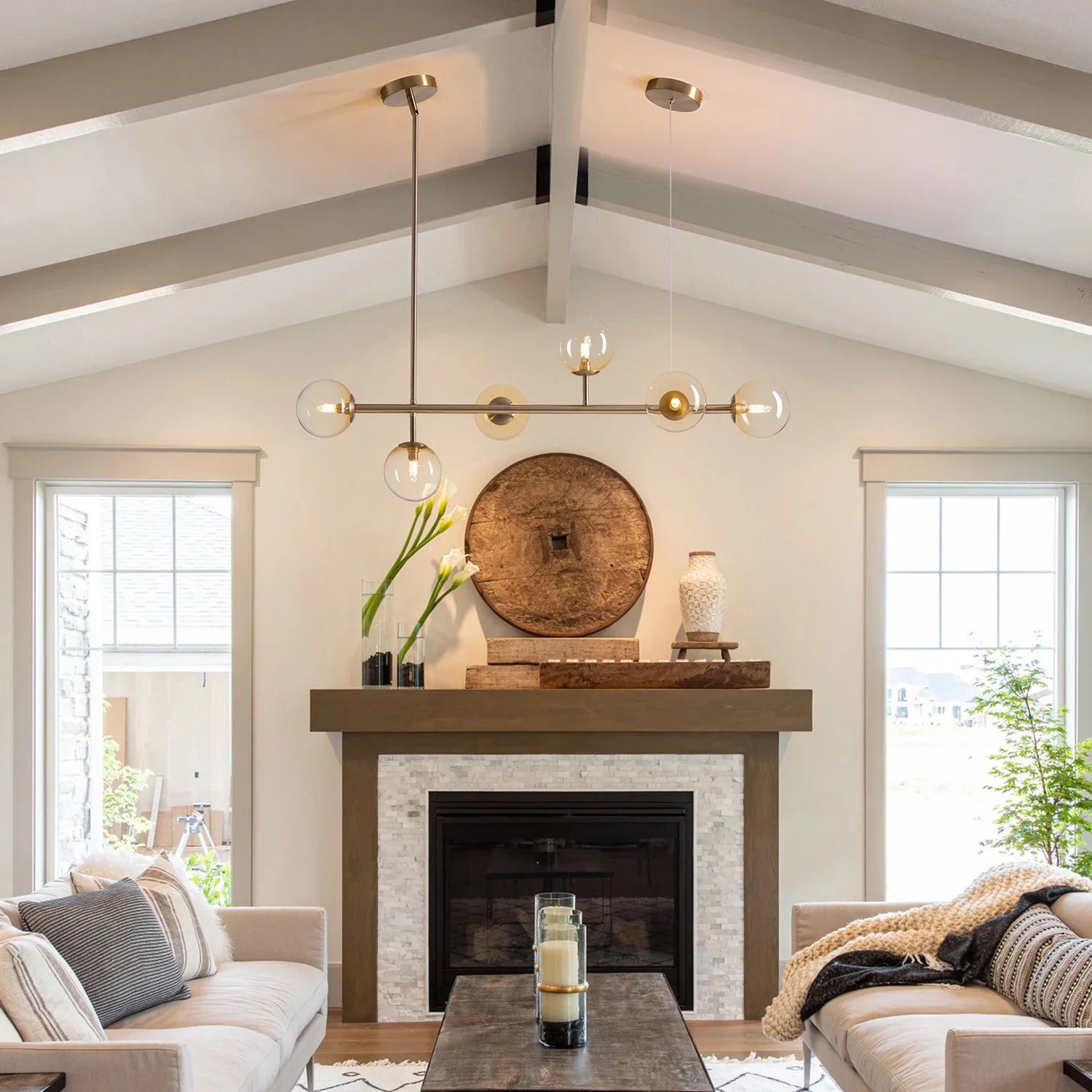 Gradient Glass Globe Chandelier for Dining Room 1 - Sofary Lighting