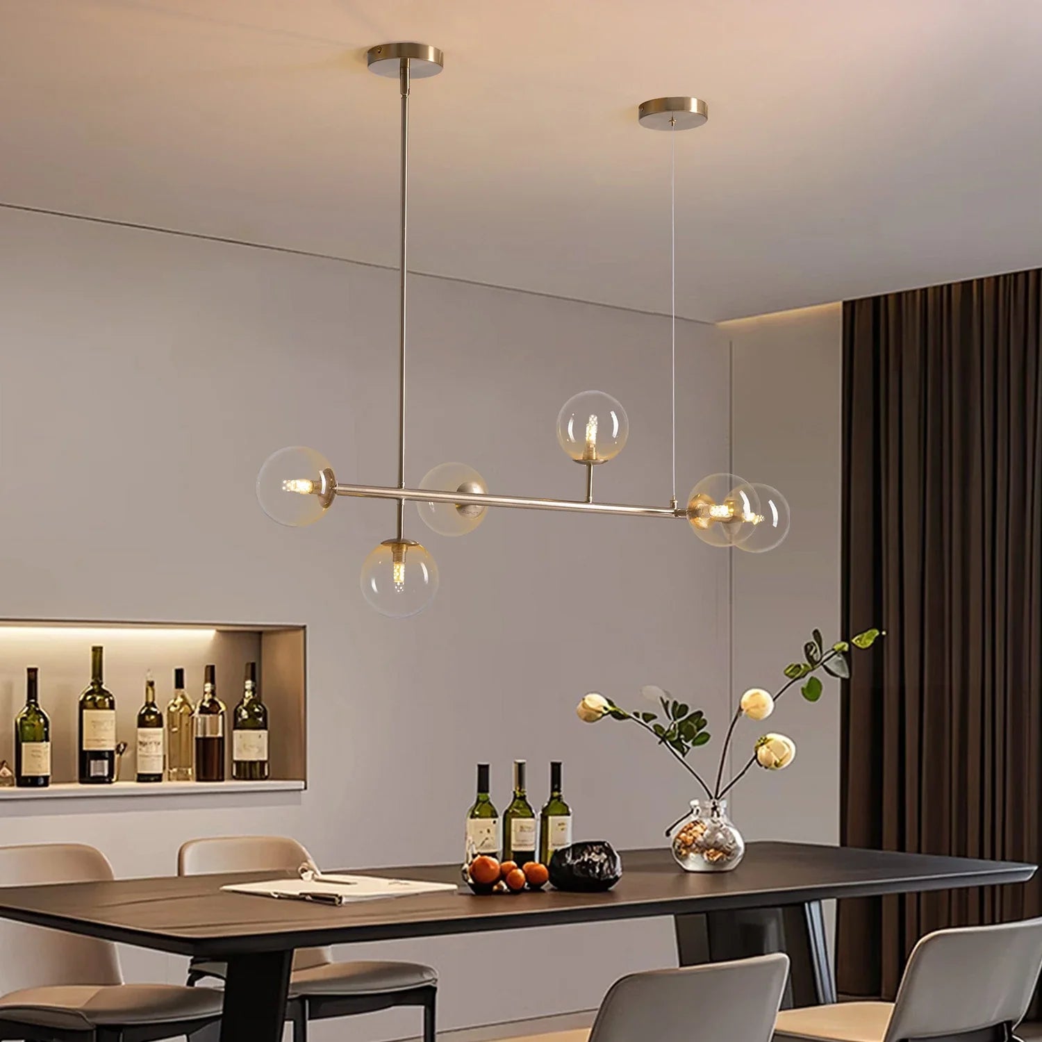 Gradient Glass Globe Chandelier for Dining Room 1 - Sofary Lighting