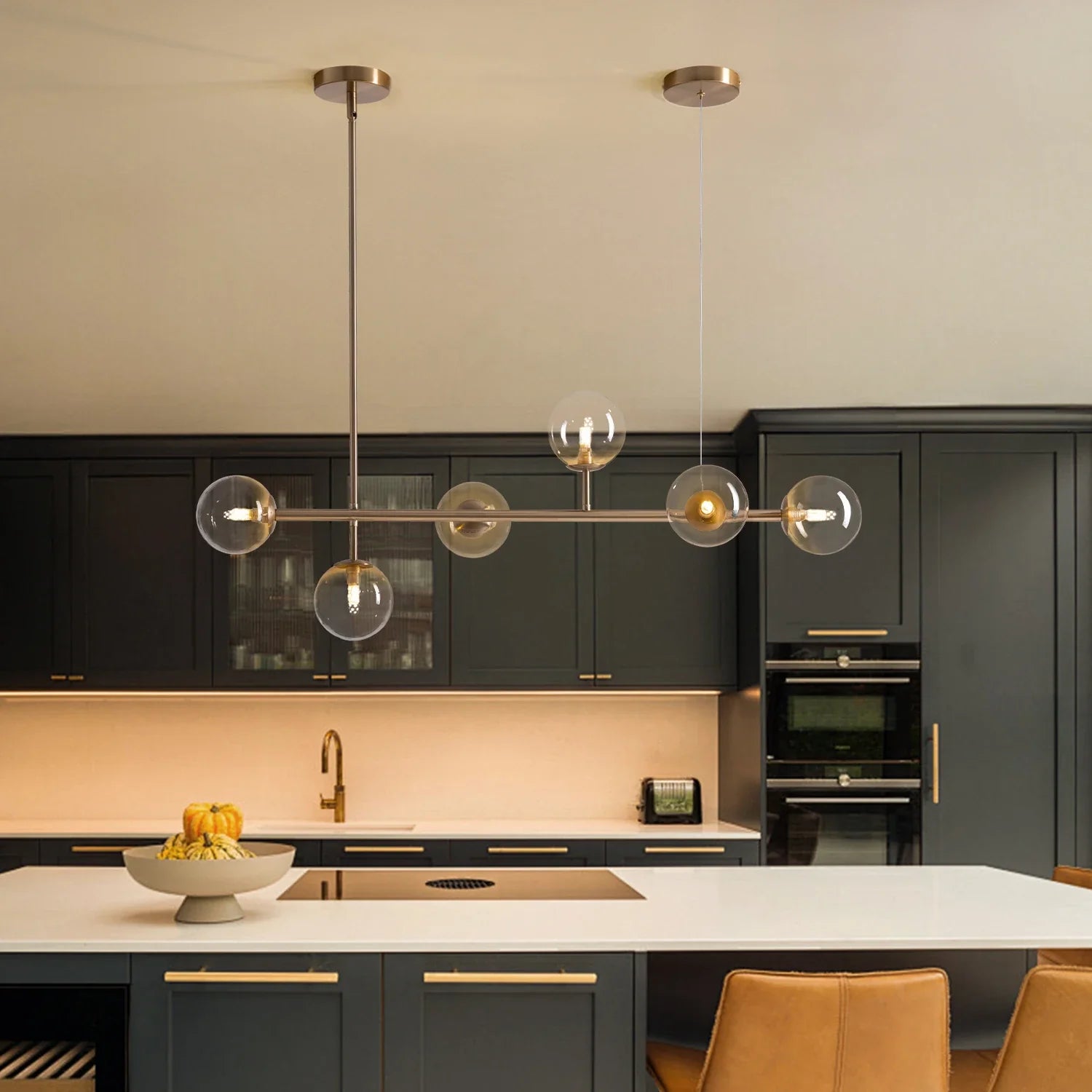 Gradient Glass Globe Chandelier for Dining Room 1 - Sofary Lighting