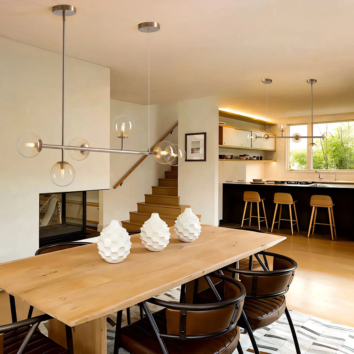 Gradient Glass Globe Chandelier for Dining Room 1 - Sofary Lighting