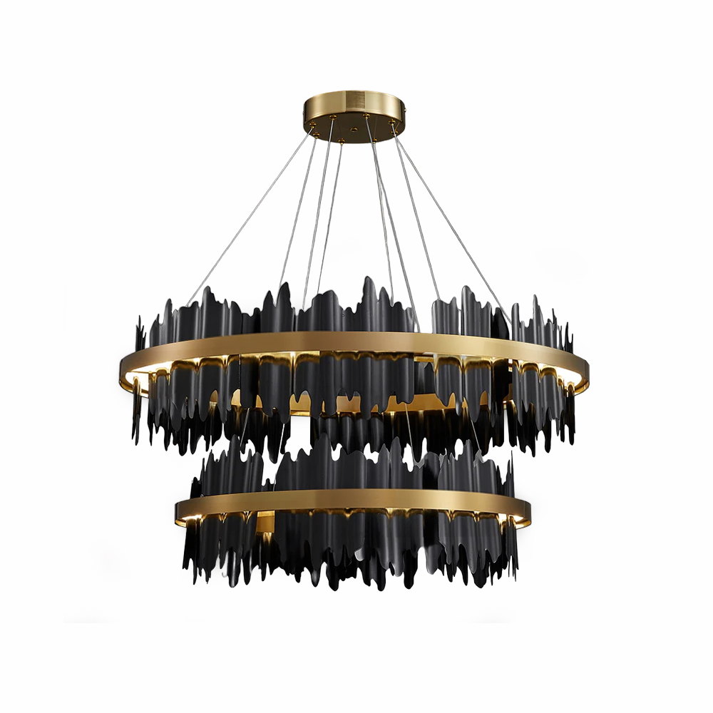 Iceberg-Round-Modern-Gold-Black-Chandelier-Sofary Lighting