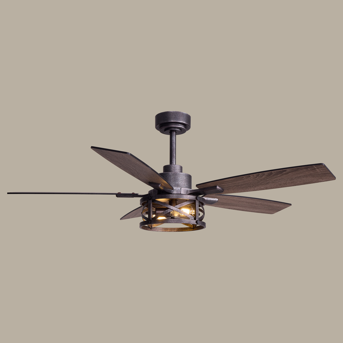 Barnwell 52-In Farmhouse Cage Ceiling Fan