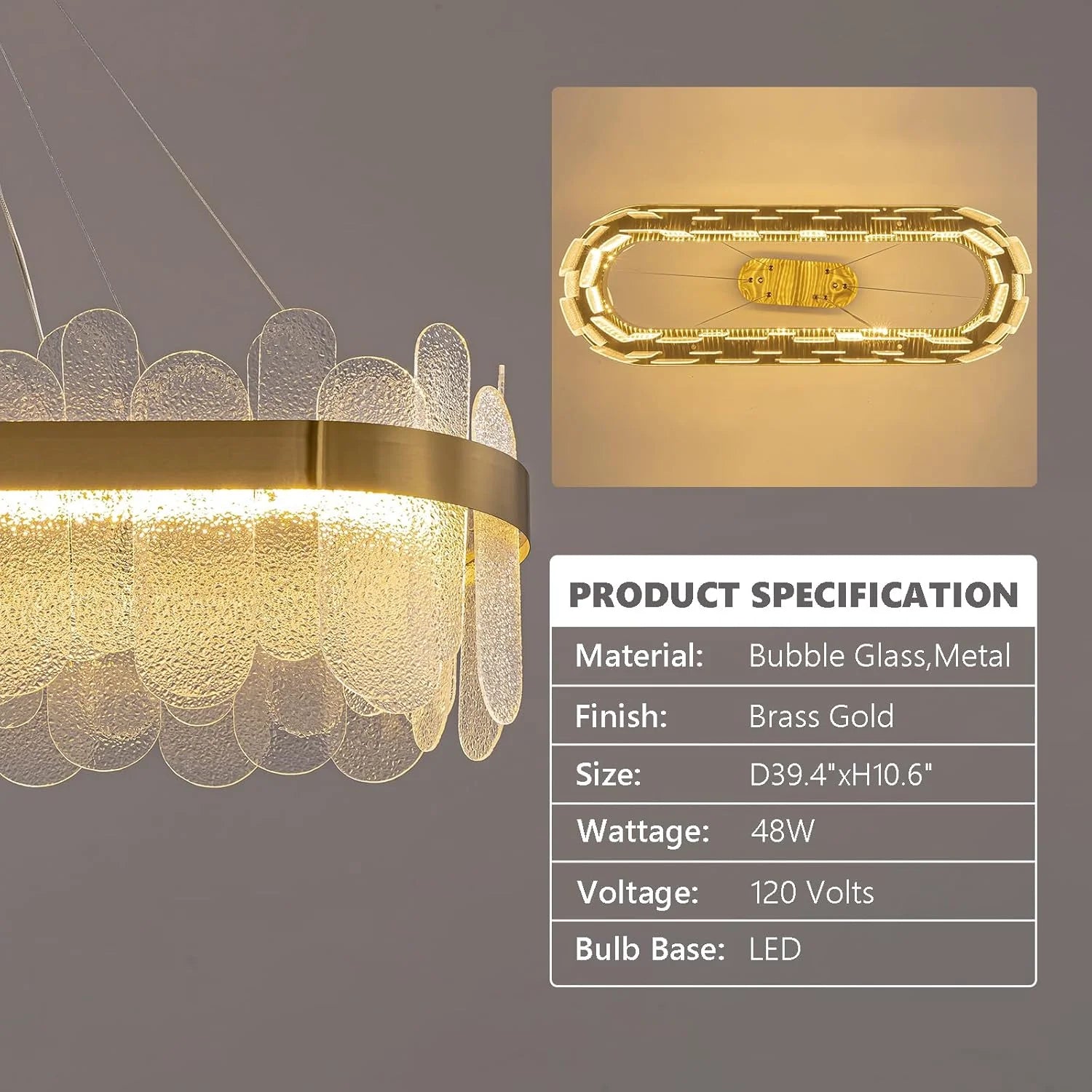 Modern Gold Rectangular Crystal Chandelier - Siljoy Lighting