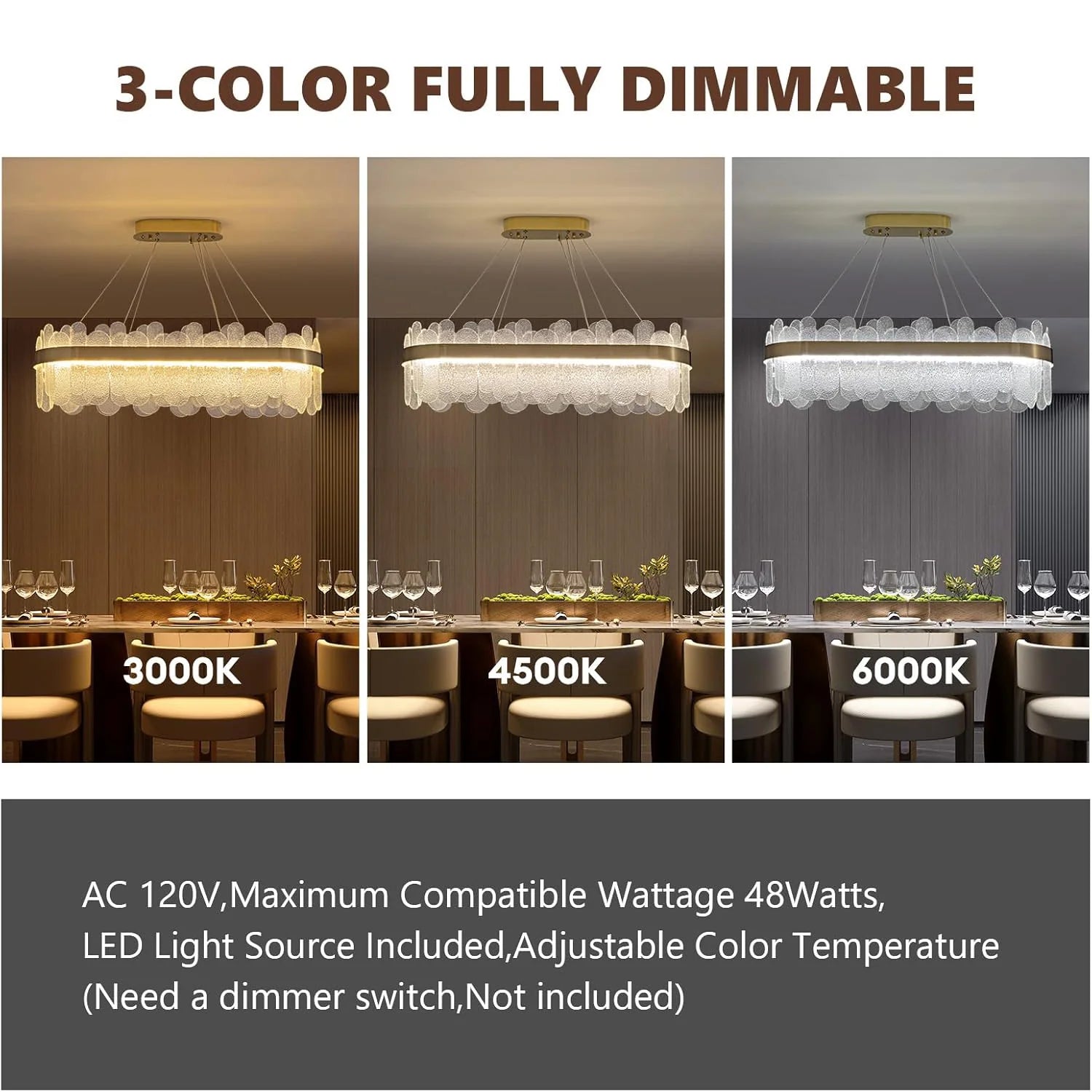 Modern Gold Rectangular Crystal Chandelier - Sofary Lighting