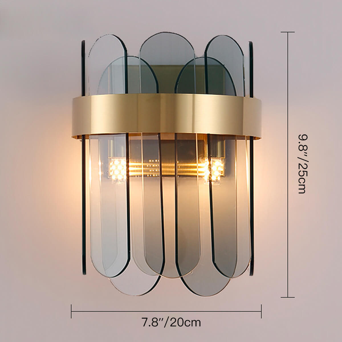 Postmodern-Nordic-bedside-crystal-wall-lamp-dimensions1 | Siljoy