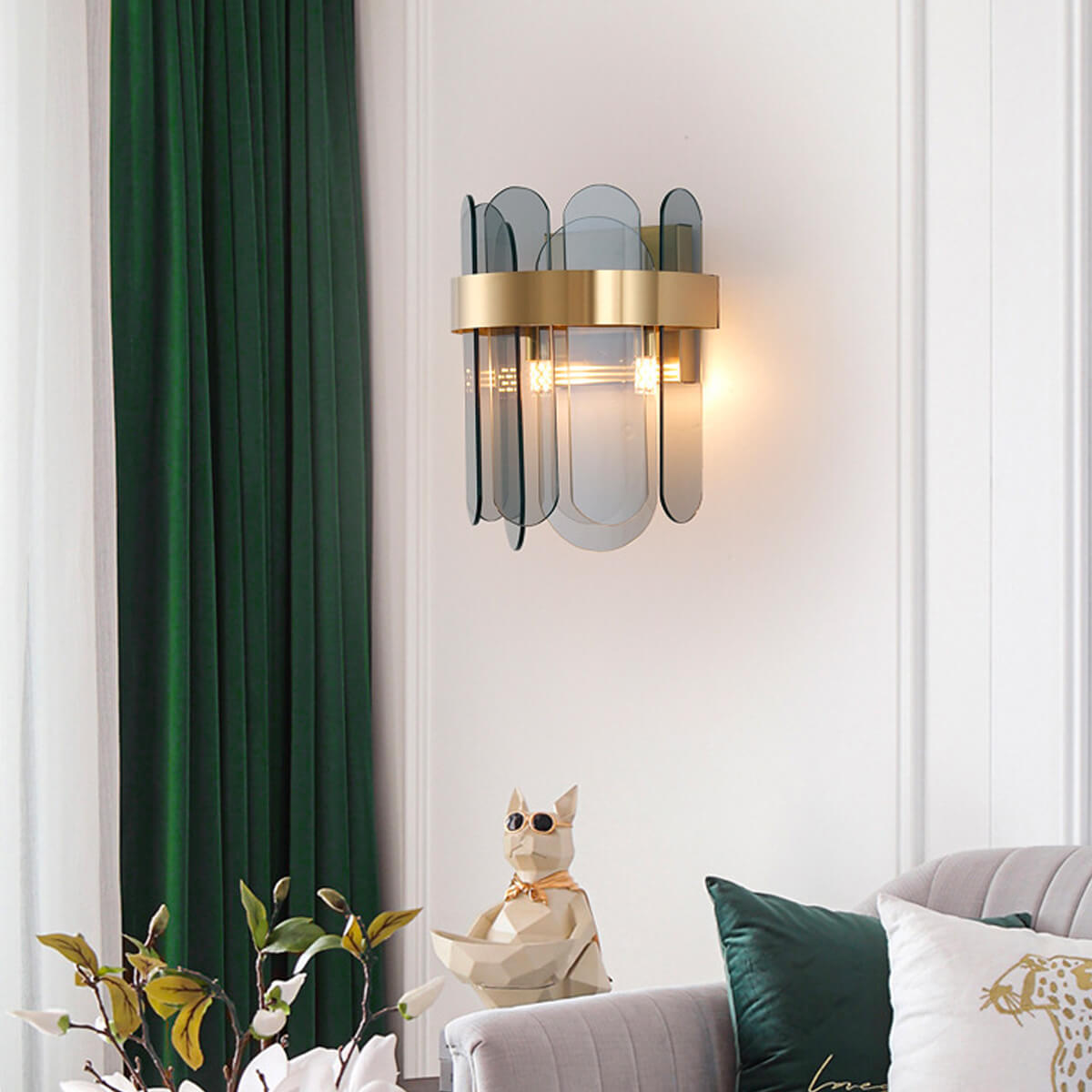 Postmodern-Nordic-bedside-crystal-wall-lamp-living room | Siljoy