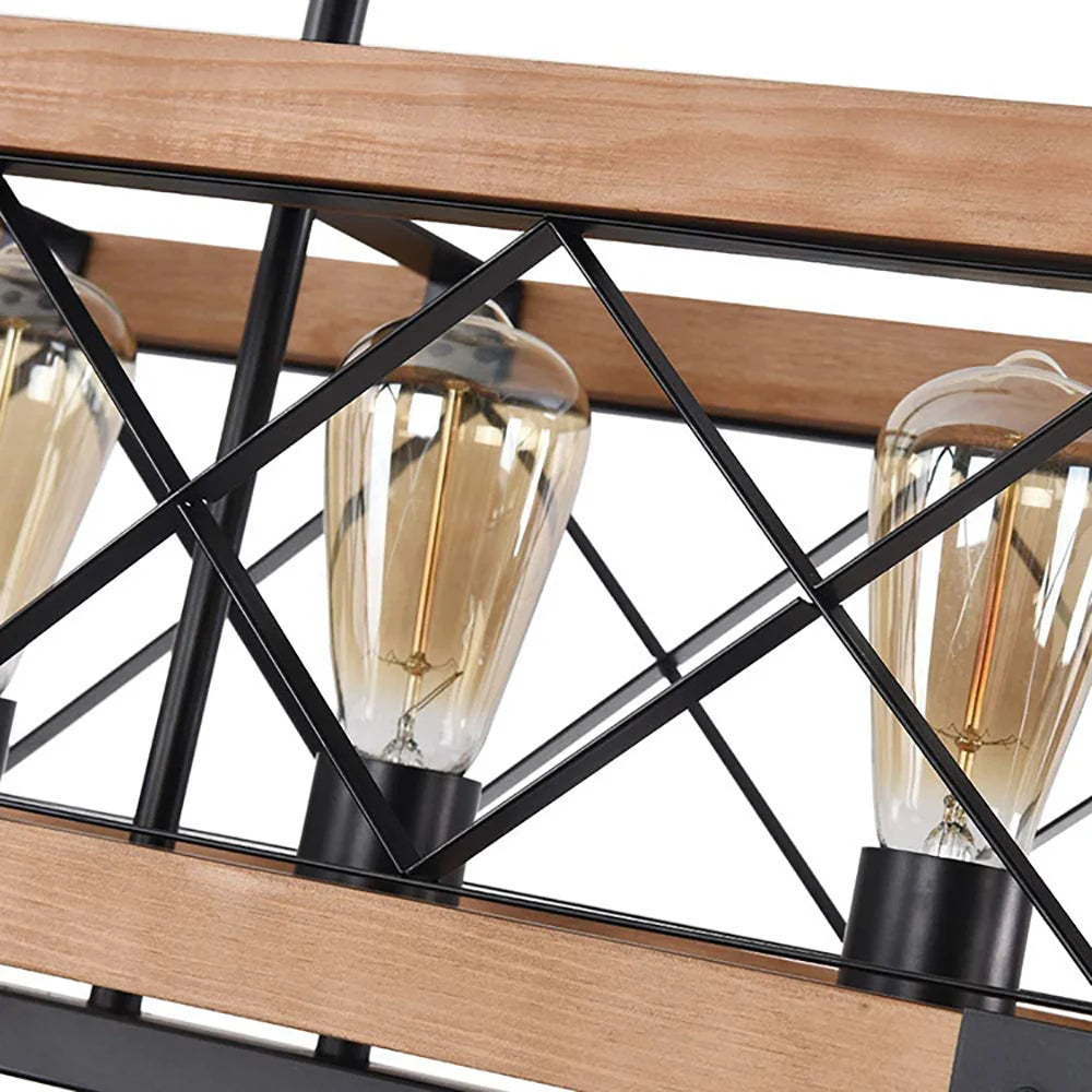 Rustic Beam 5-Light Farmhouse Chandelier - Sofary Lighting