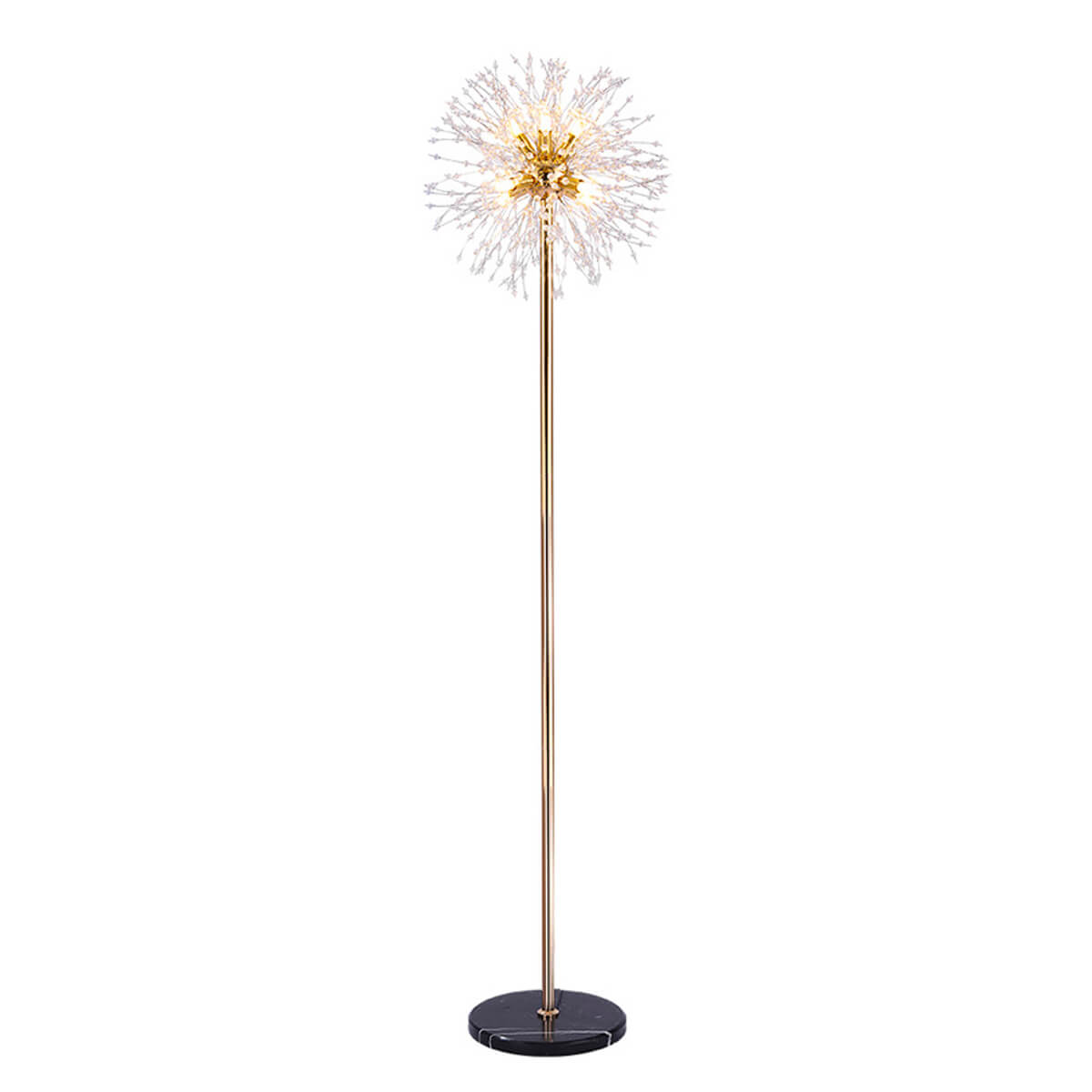 Sputnik-Sphere-Dandelion-Floor-lamp-lamp-front-view-white | Siljoy
