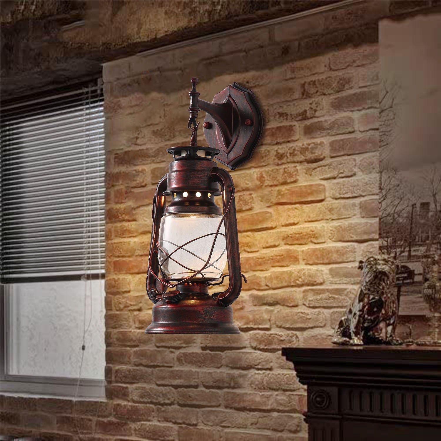 Rustic Lantern Outdoor Wall Sconce | Siljoy Lighting