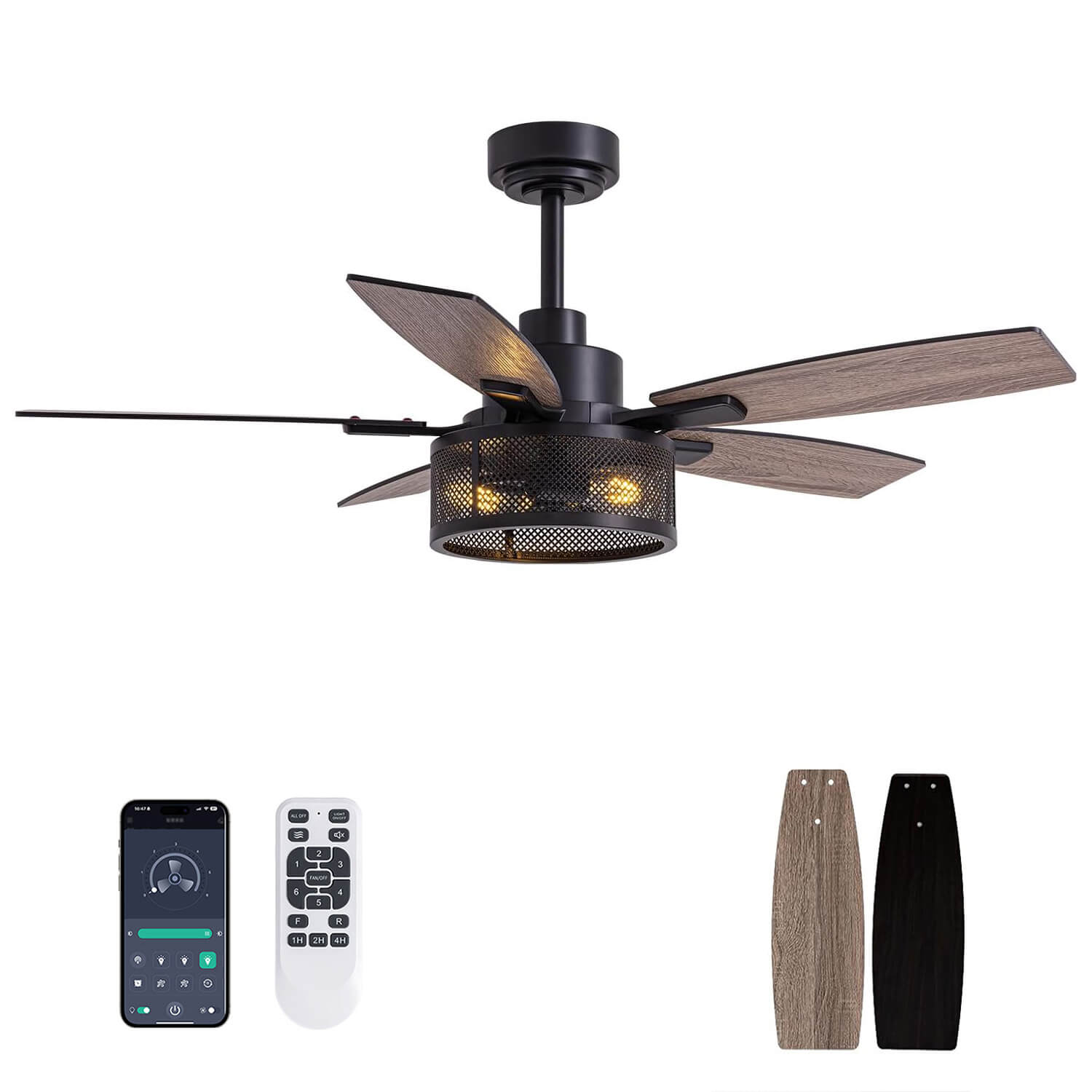 brise-46-farmhouse-rustic-black-cage-ceiling-fan-with-lights-remote-for-bedroom-living-room-main-22