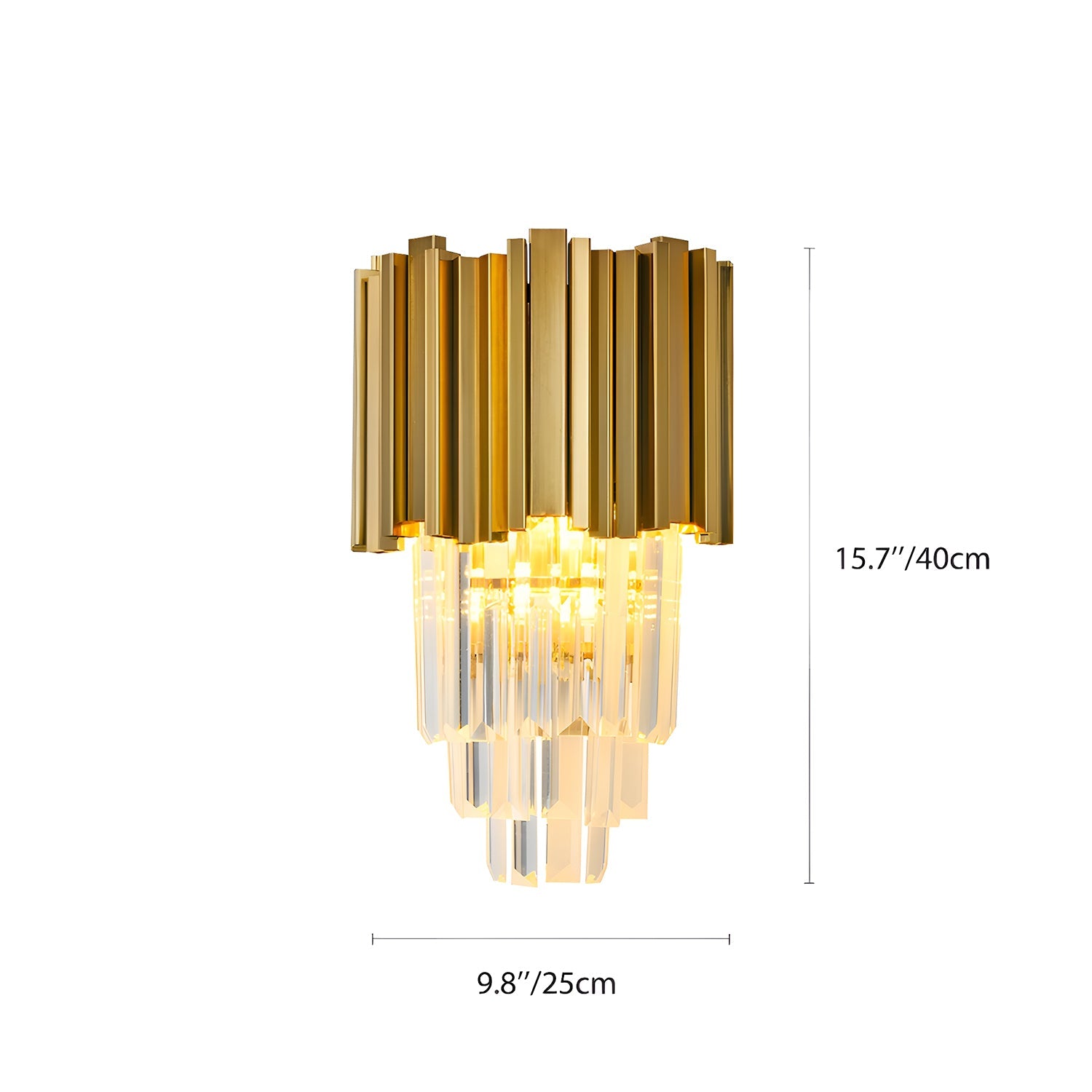 Cross-Border Modern Nordic Luxury Crystal Wall Lamp Simple Bedroom Bedside Decoration Atmospheric Living Room Background Wall Light Fixture-size |Siljoy