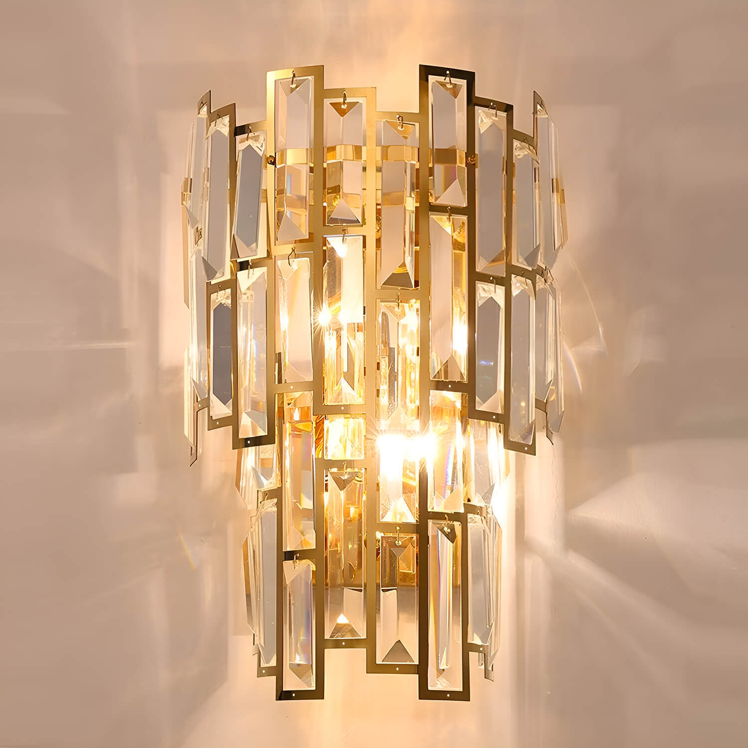 Postmodern Elegant Art Gold Crystal Wall Sconce Lamp for Indoor-detail1 |Siljoy Lighting