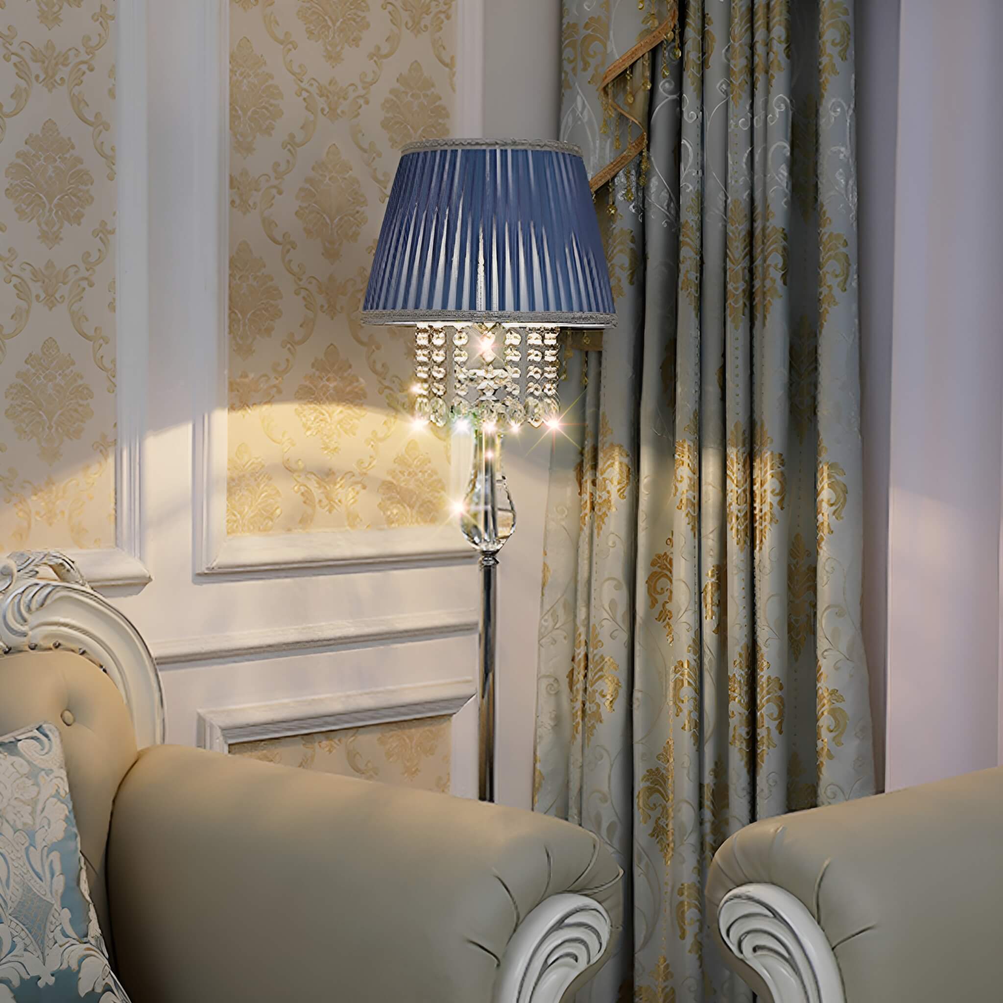 Fashion Crystal Floor Lamp -living-room-2 |Siljoy
