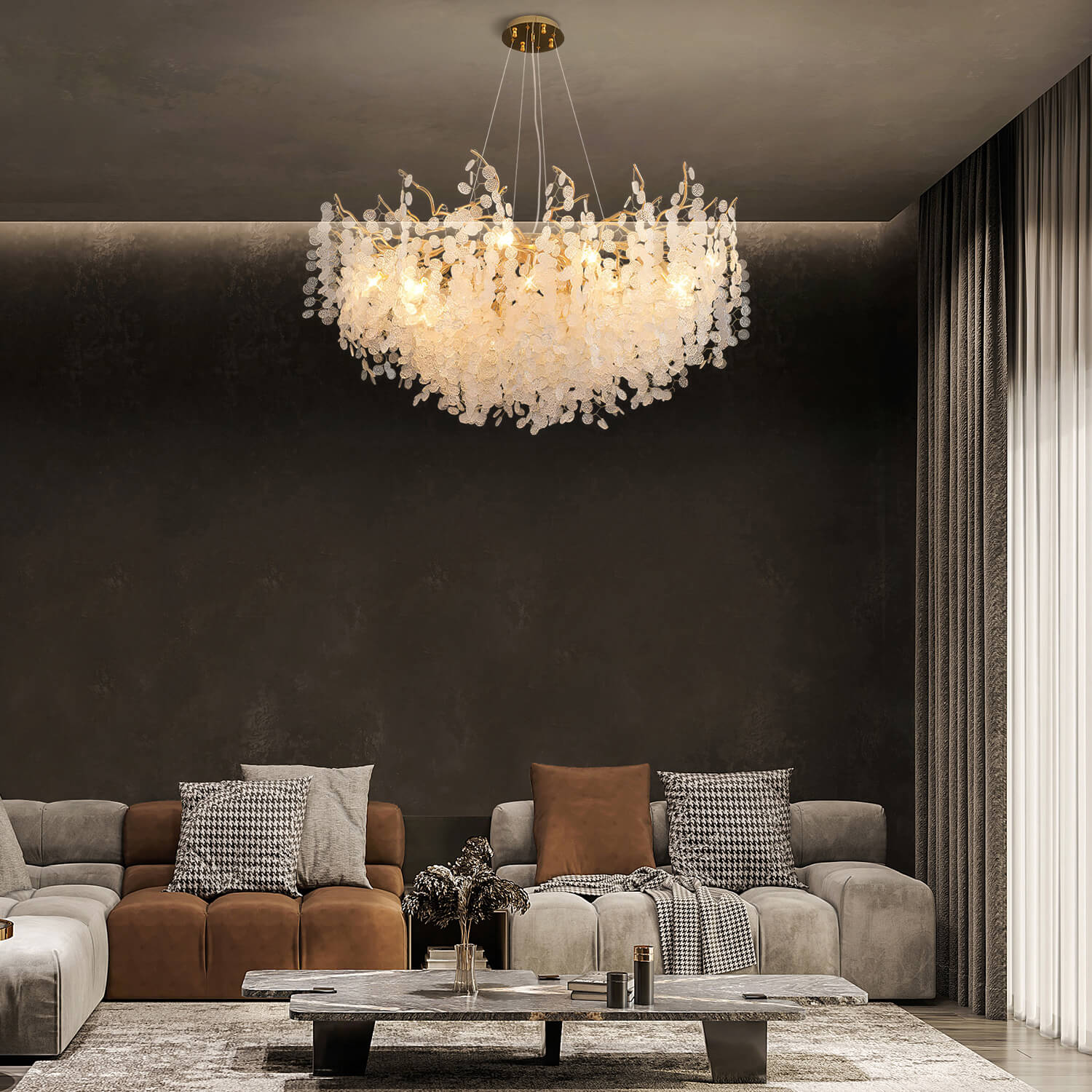 Luxury French Chandelier Money Tree Living Room-3 | Sofary Lighting
