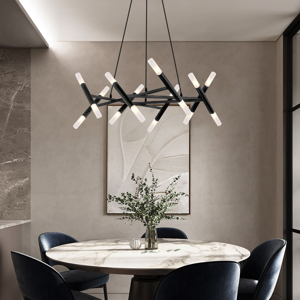 Mid Century Modern Polygonal Chandelier Living Room-1 | Sofary Lighting