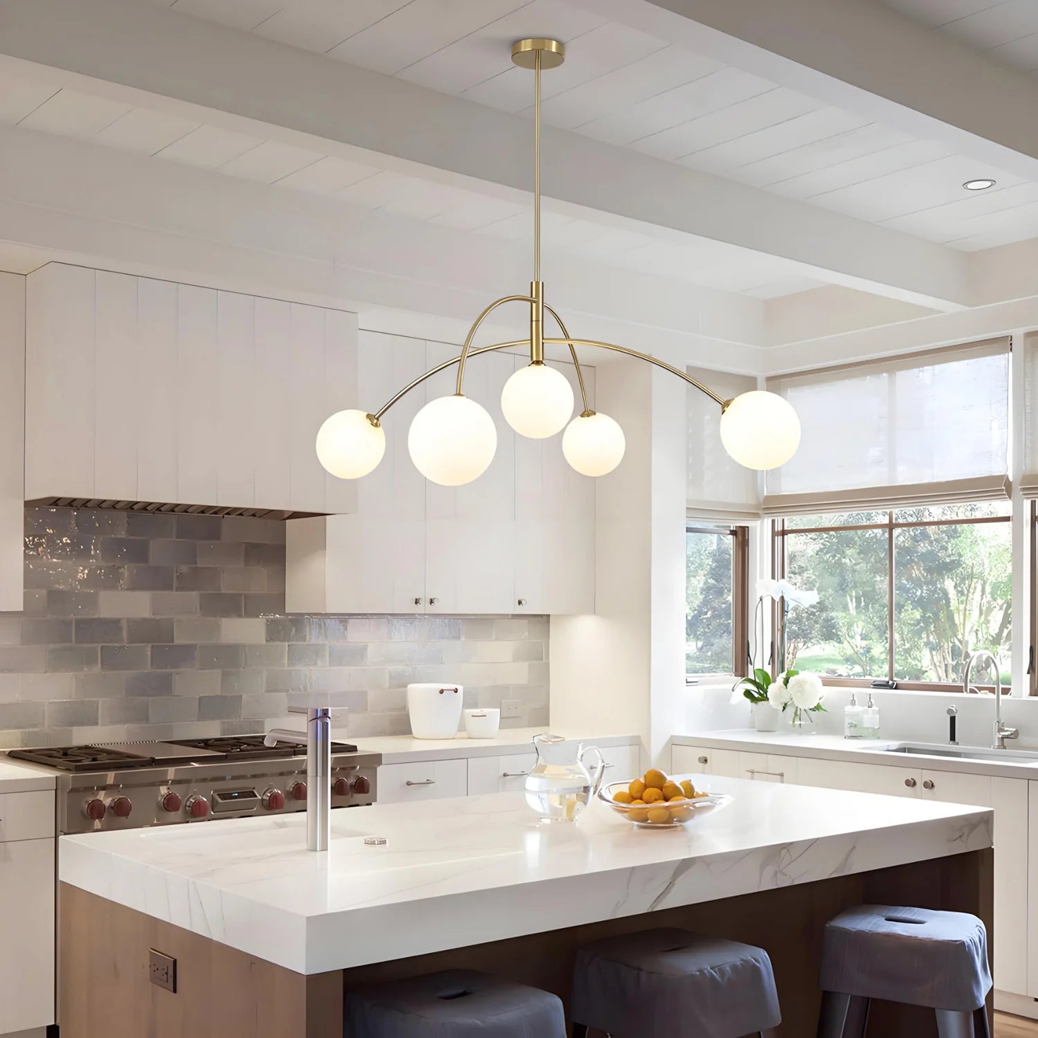 modern-irregular-arc-globe-chandelier-ch390-20250529-kitchen-island-Sofary-Lighting