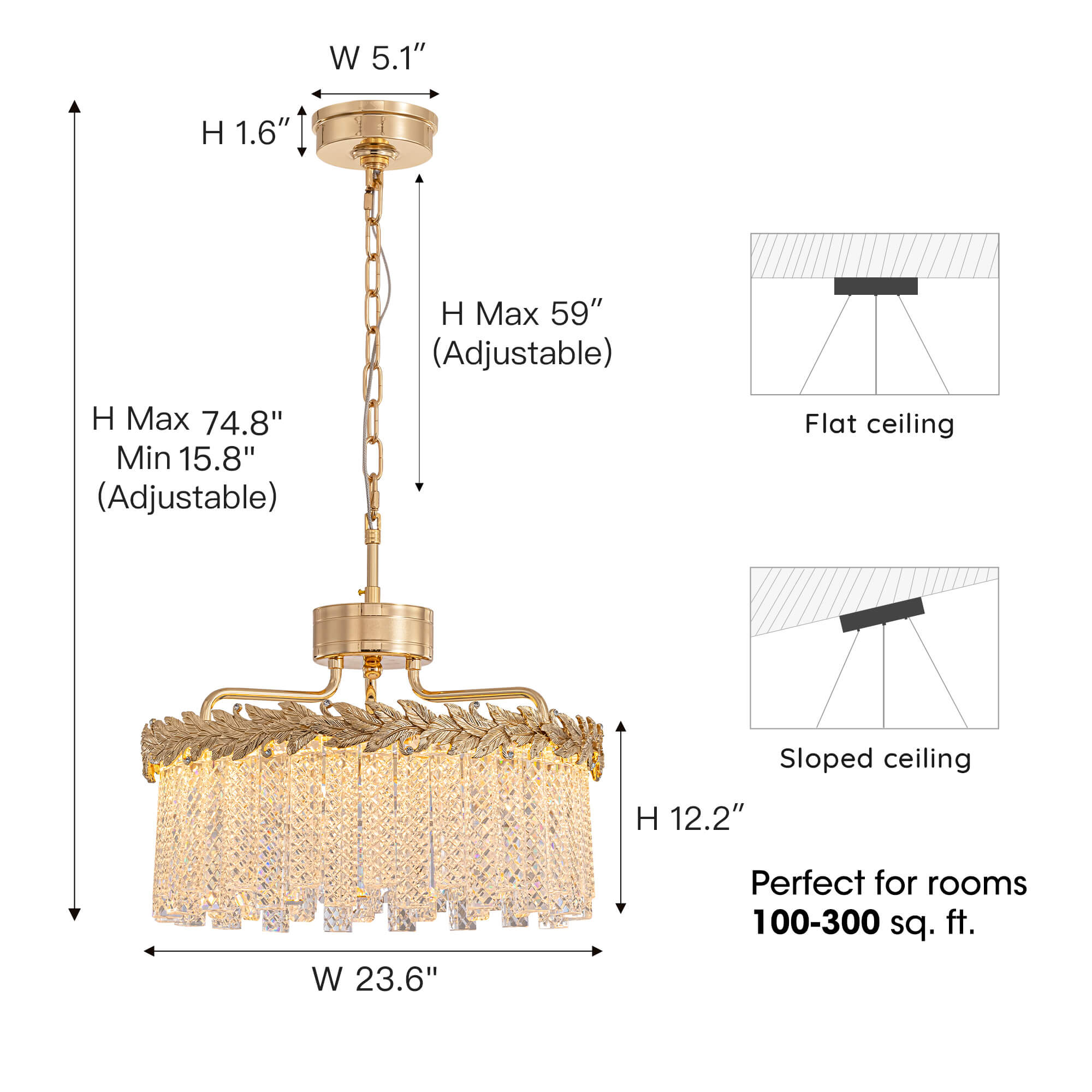 Seraphic Crystal Round Chandelier