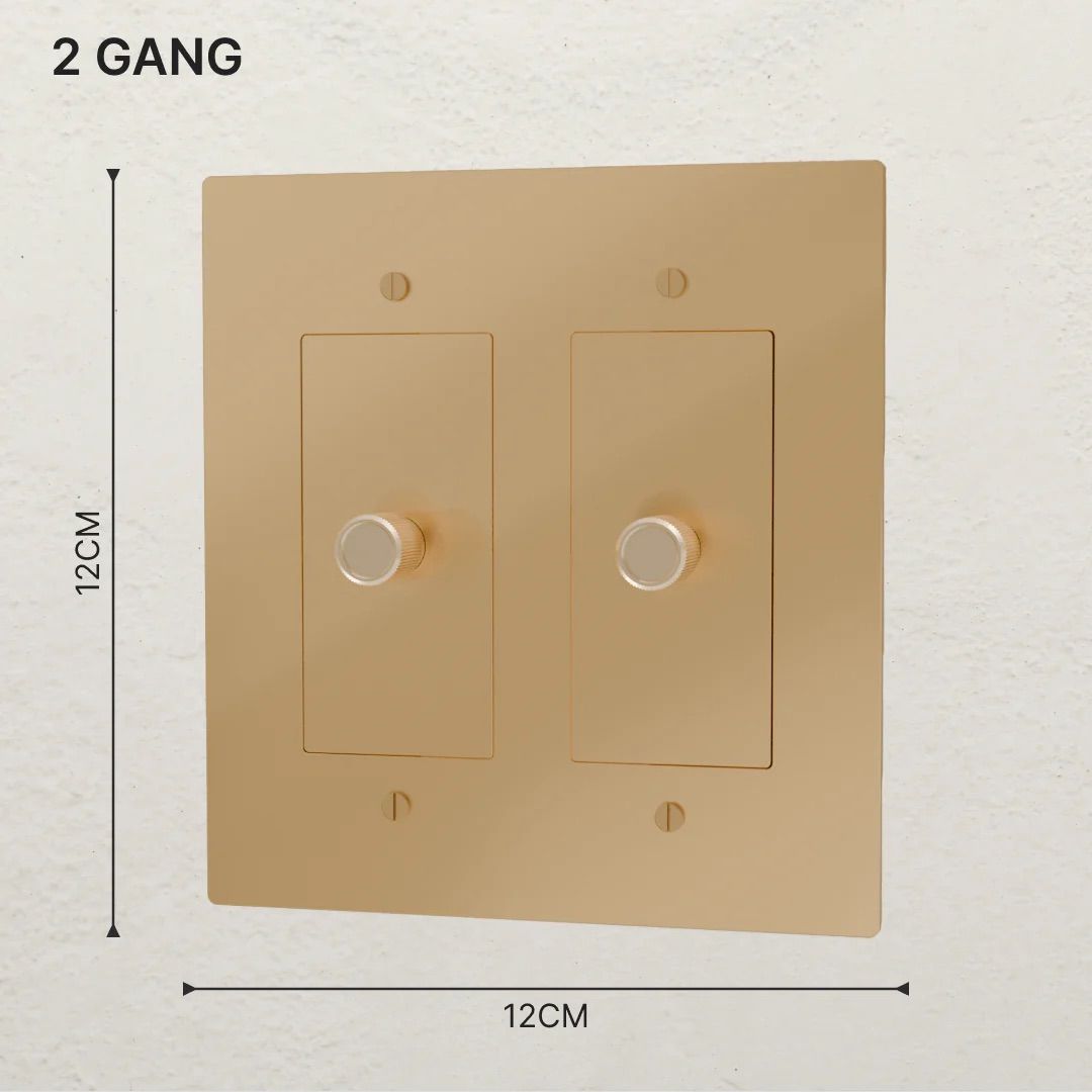 the-brass-3-way-rotary-dimmer-switch-2-gang-size | Sofary Lighting