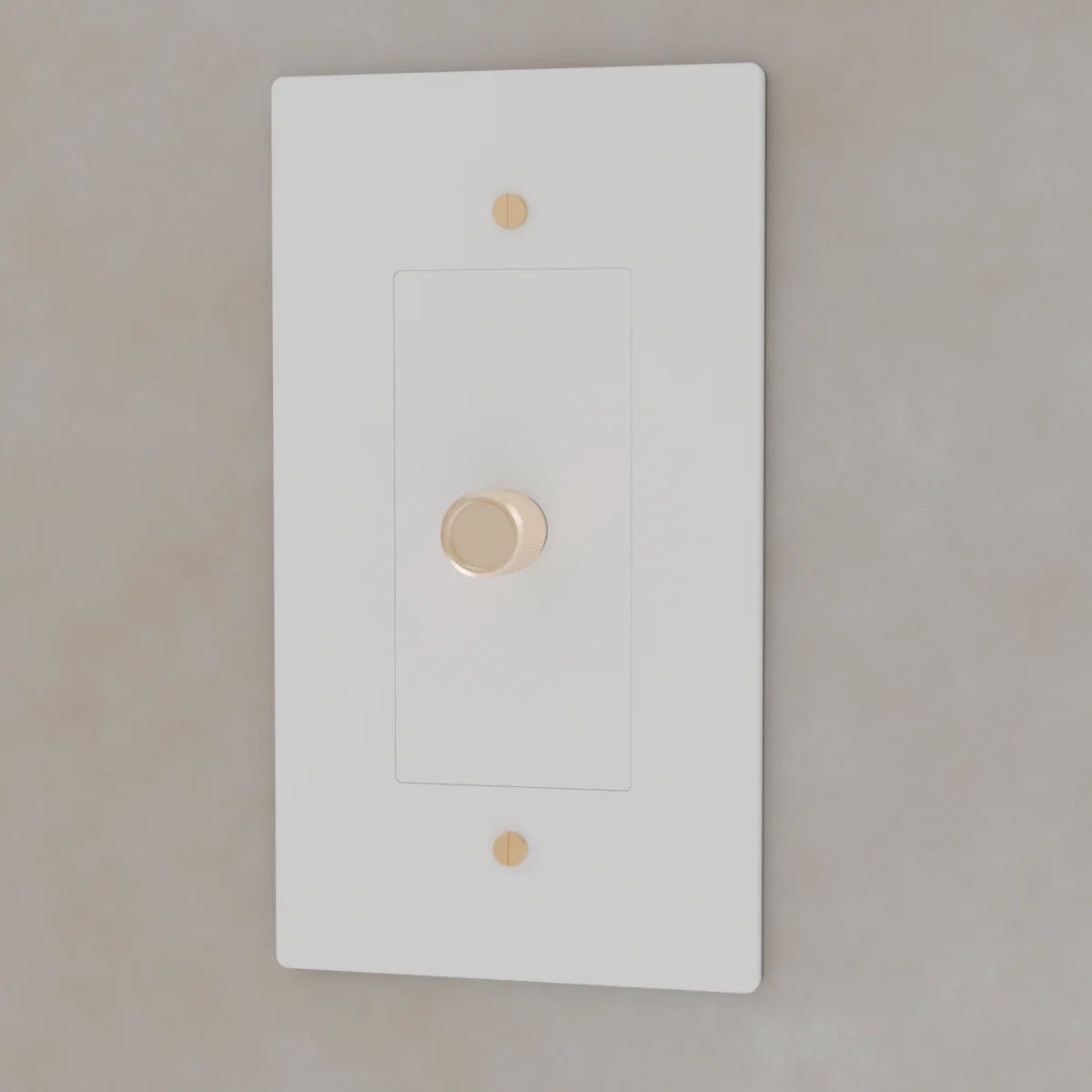 the-brass-3-way-rotary-dimmer-switch-white-with-brass-color-1-gang | Sofary Lighting