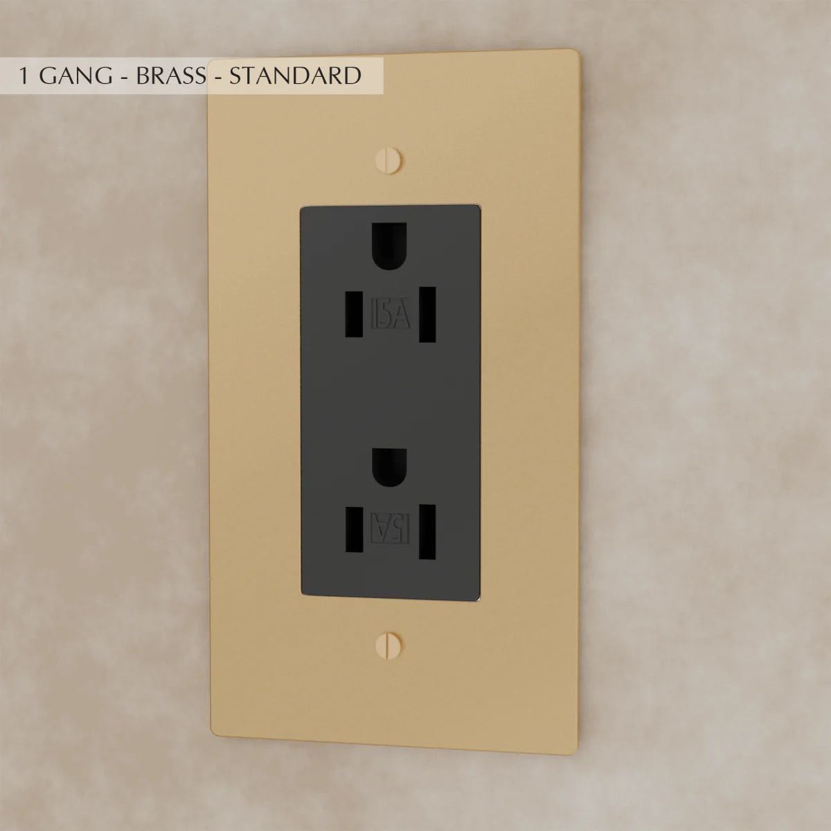 the-brass-outlet-brass-standard-1-gang | Sofary Lighting