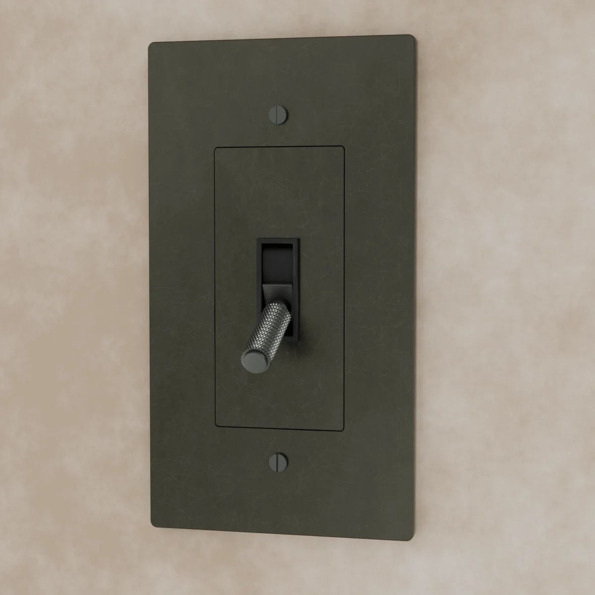the-brass-toggle-switch-bronze-with-patina-1-gang | Sofary Lighting