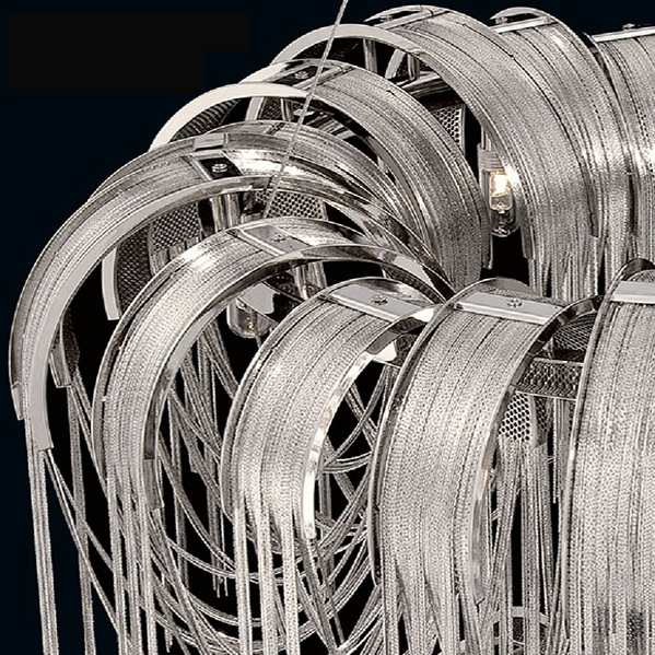 Modern-Chrome-Metal-Frame-Tassel-Round-Chandelier