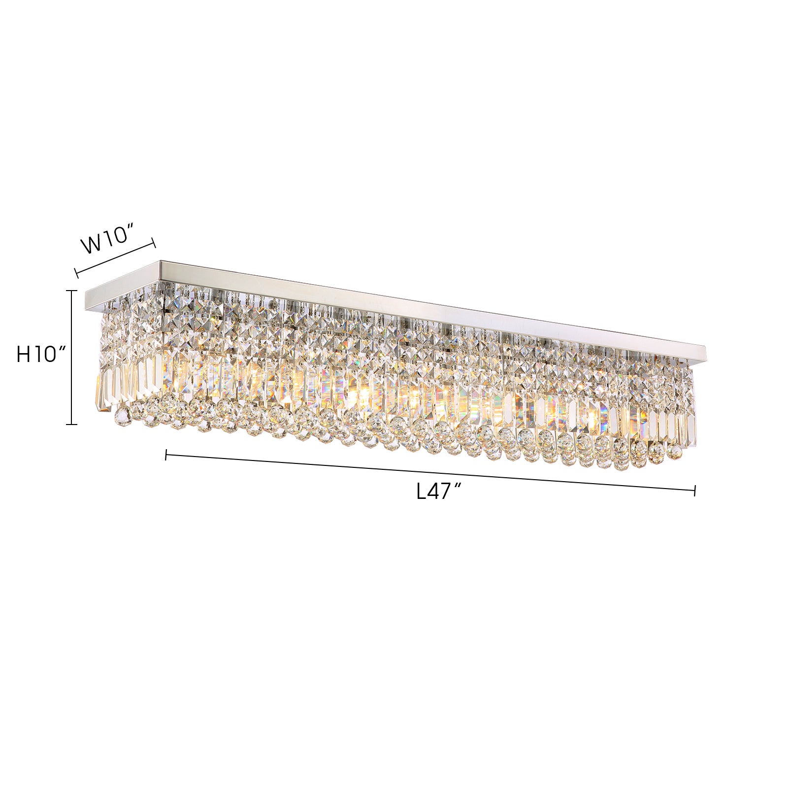 Modern Raindrop Rectangular Crystal Chandelier For House Max 40 W Incandescent