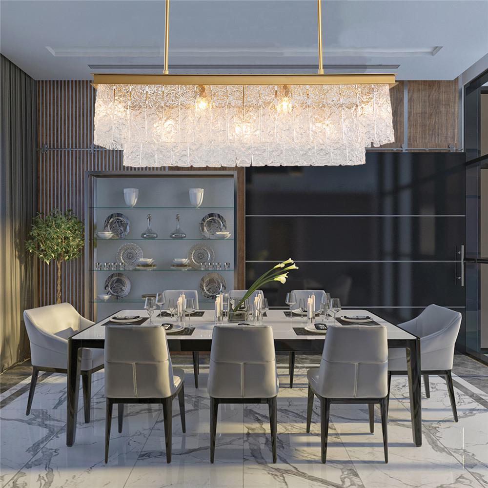 MOOONI-Modern-Rectangle-Three-Tier-Gold-Crystal-Chandelier-Dining-Room