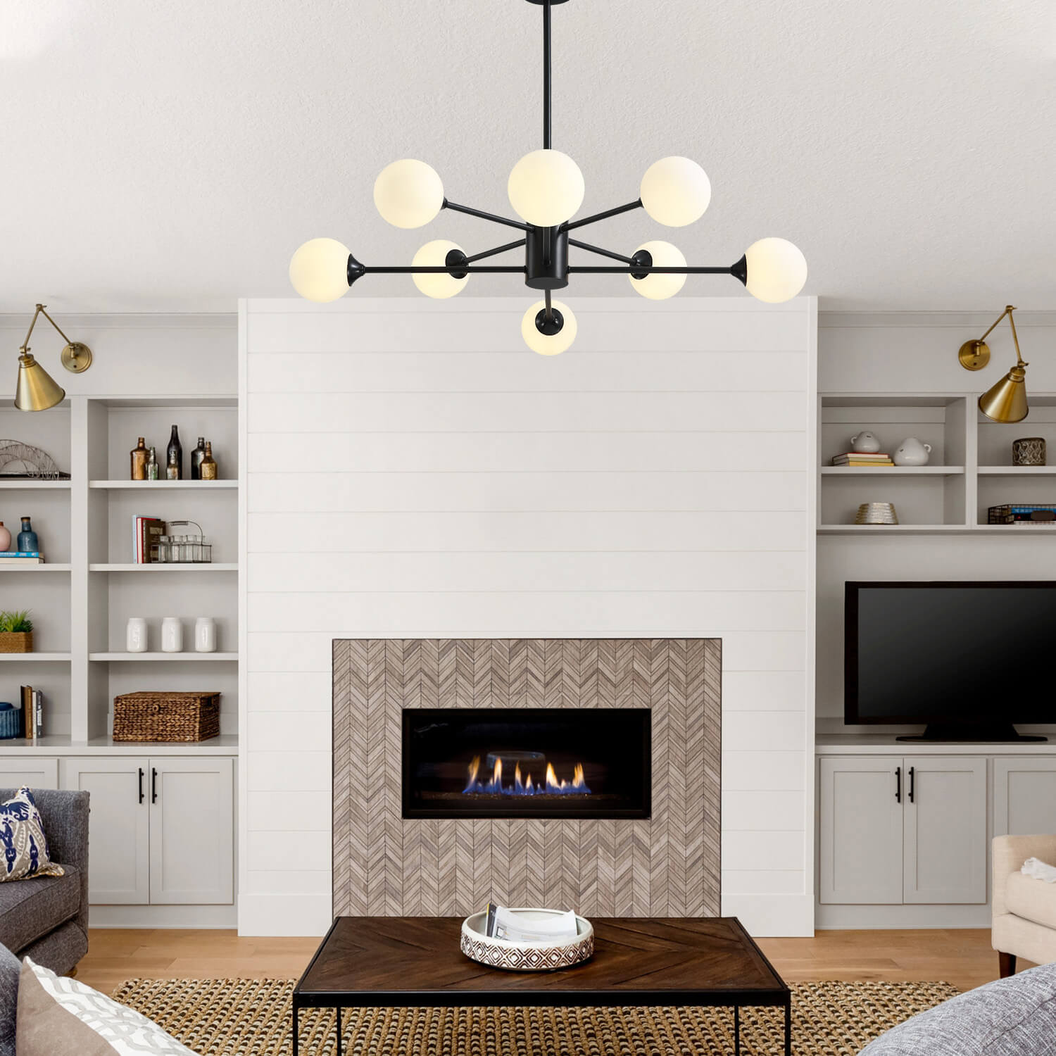 Normcore Black Globe 8 Lights Ceiling Lamp