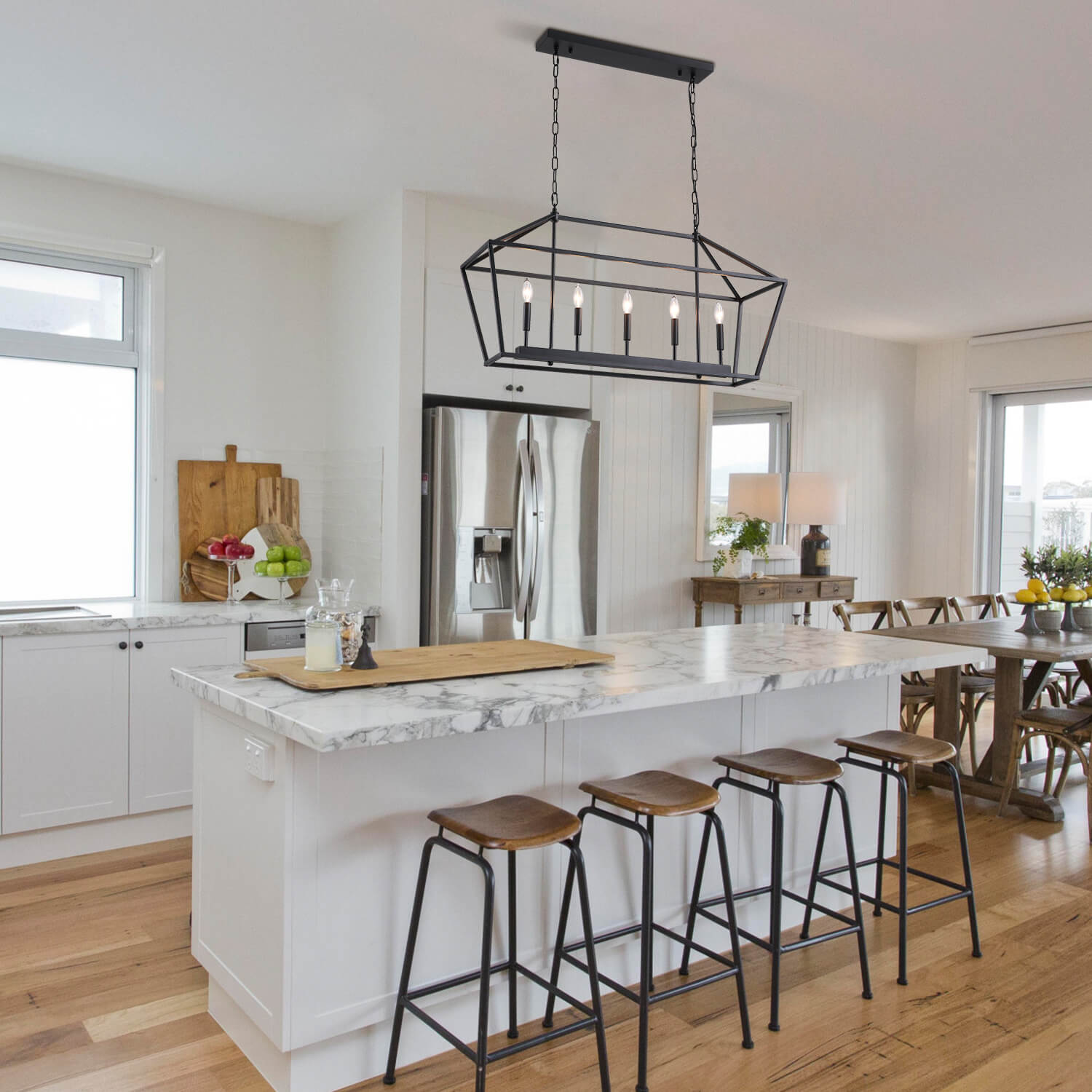 Rustic Iron Handmade 5 Lights Chandelier