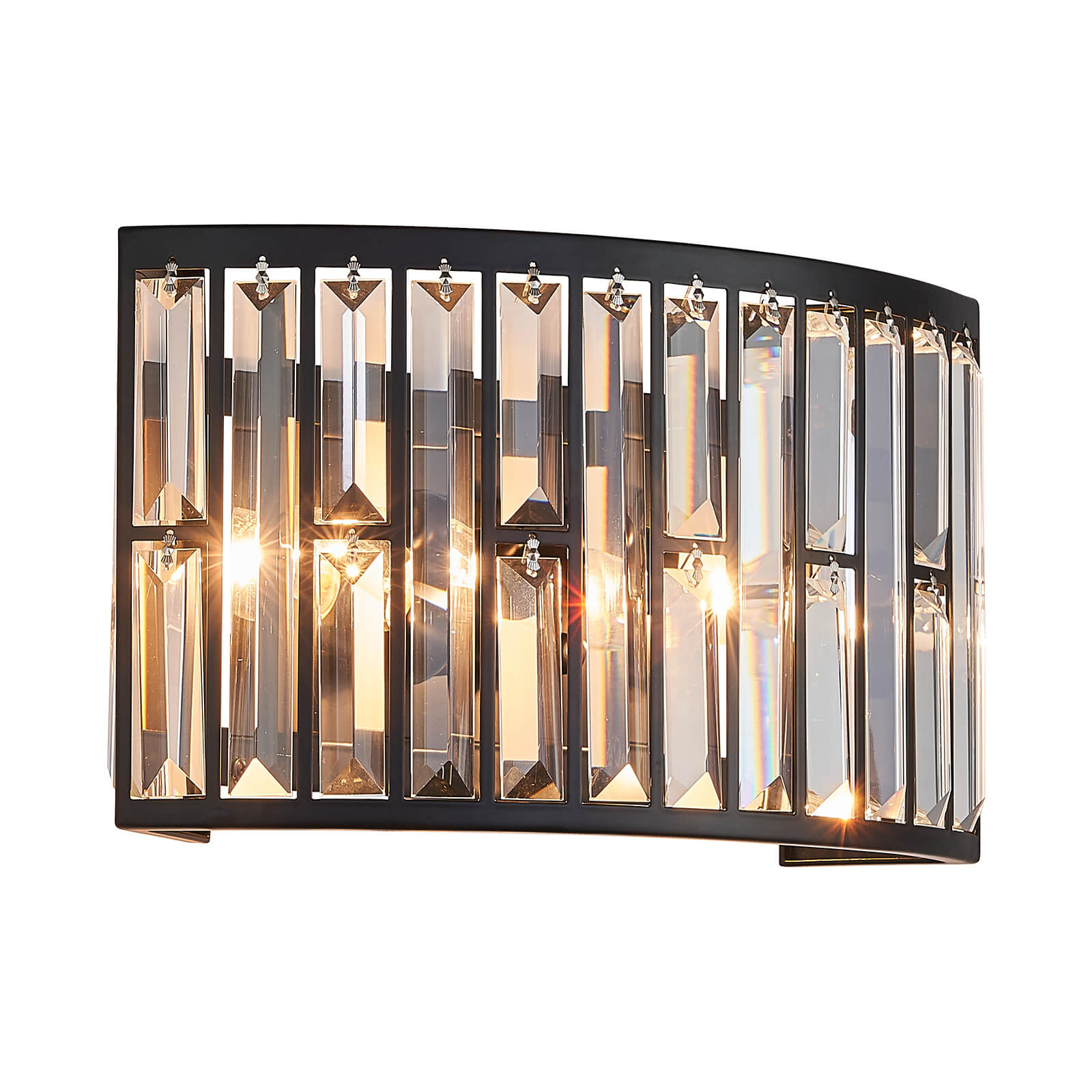 Vintage-Matte-Black-Finish-Semicircle-Wall Lamp