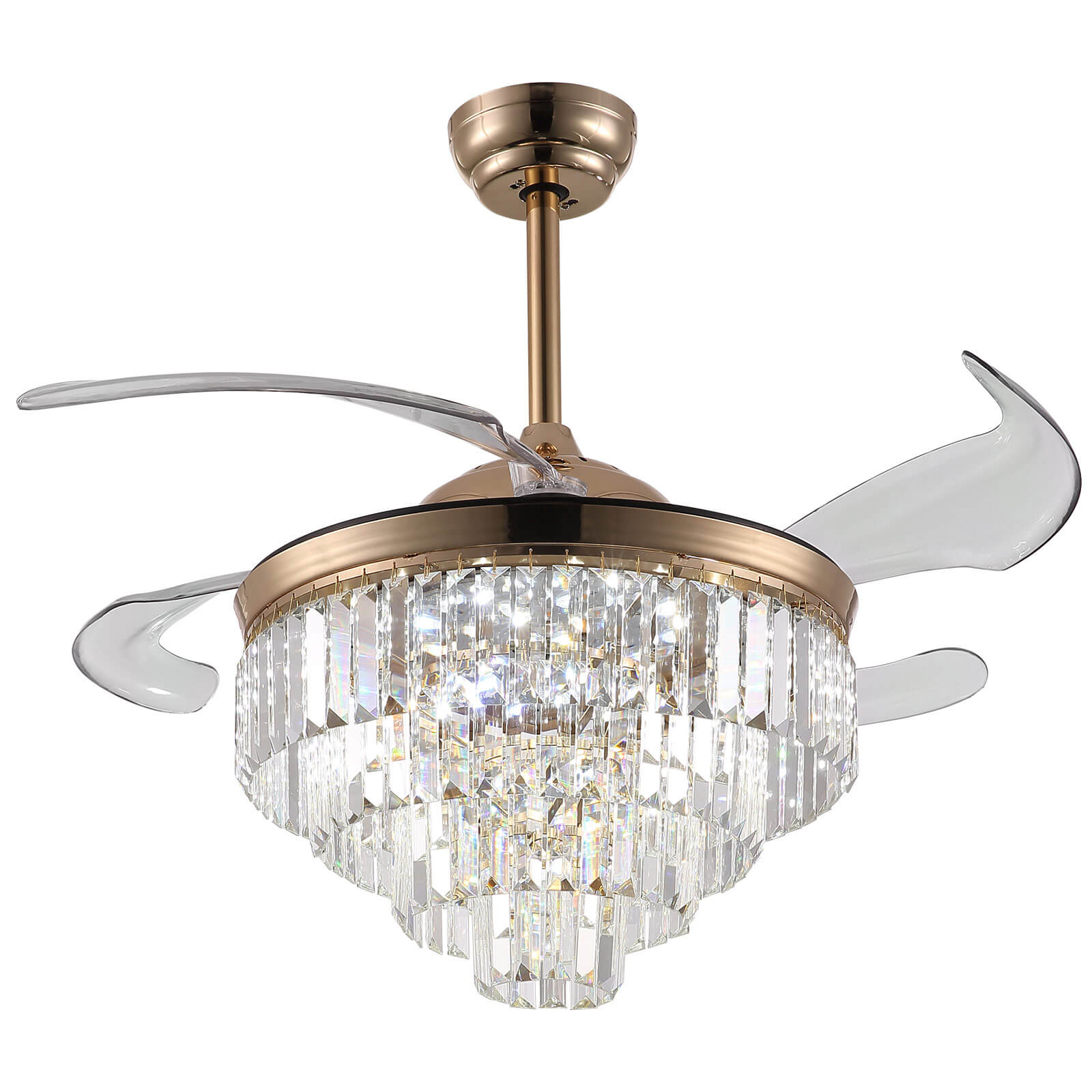 Top-Rated Crystal Gold Retractable l Fandelier
