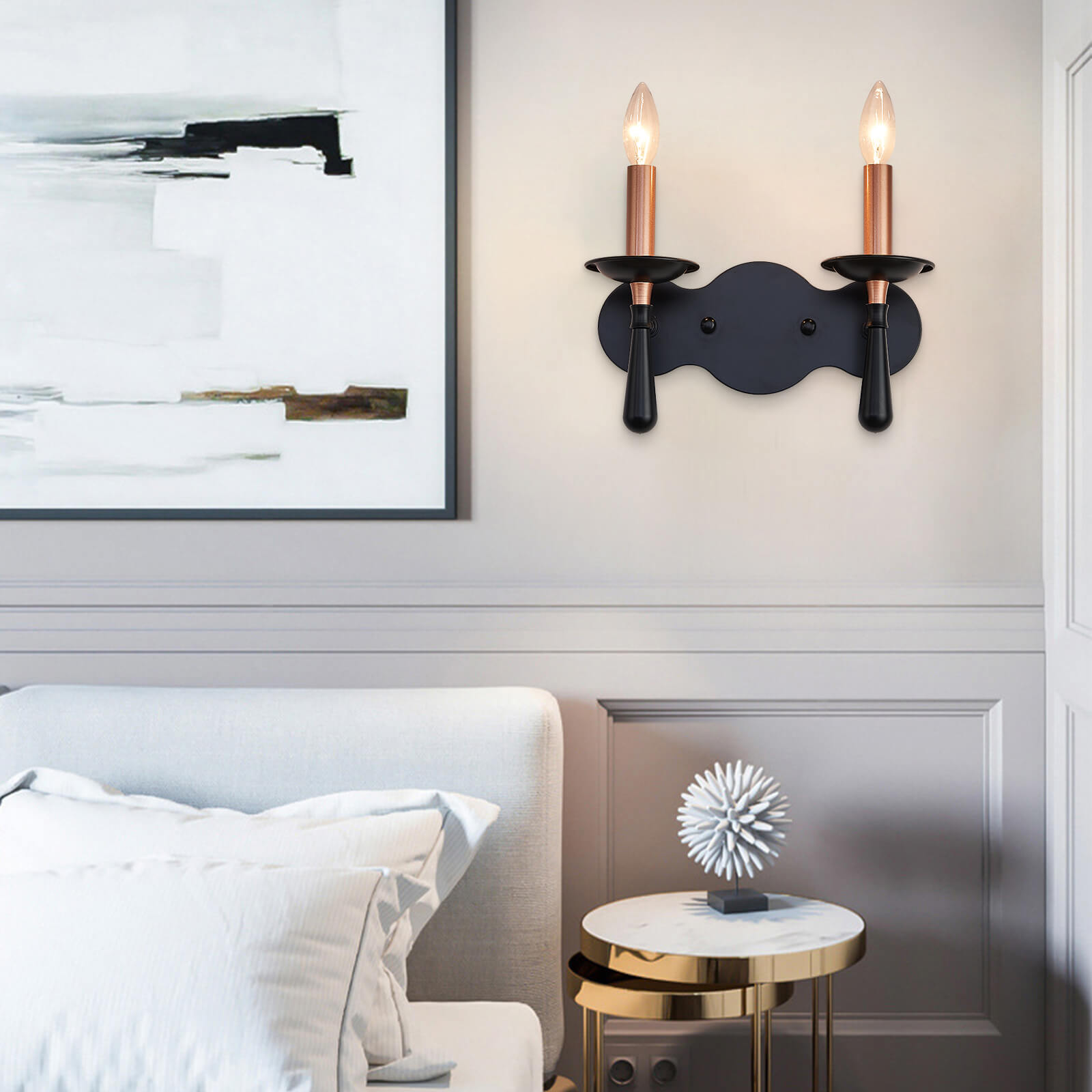 Night Rose Double Lights Wall Lamp