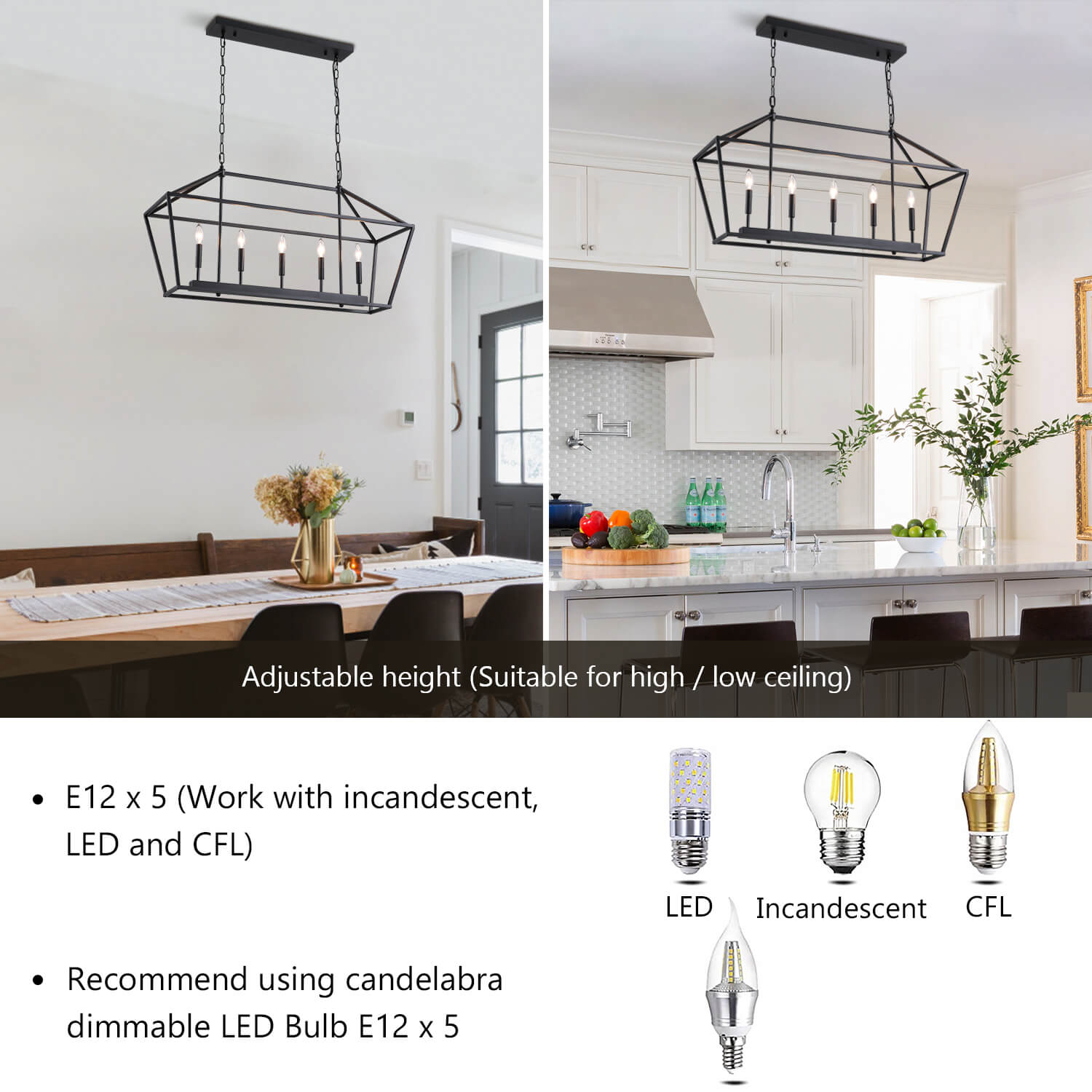 Rustic Iron Handmade 5 Lights Chandelier