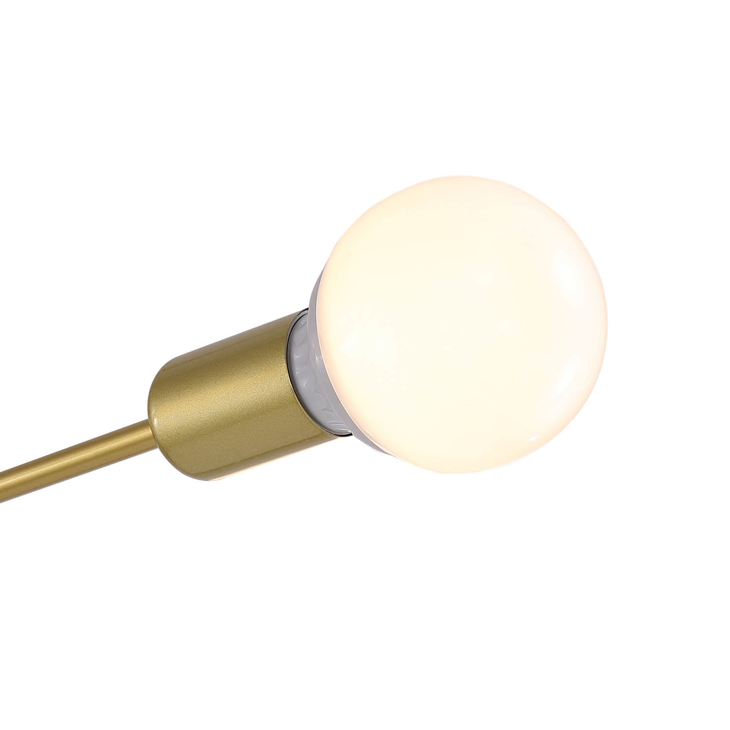 Mid-Century Gold Frame Globe Chandelier 8 Lights