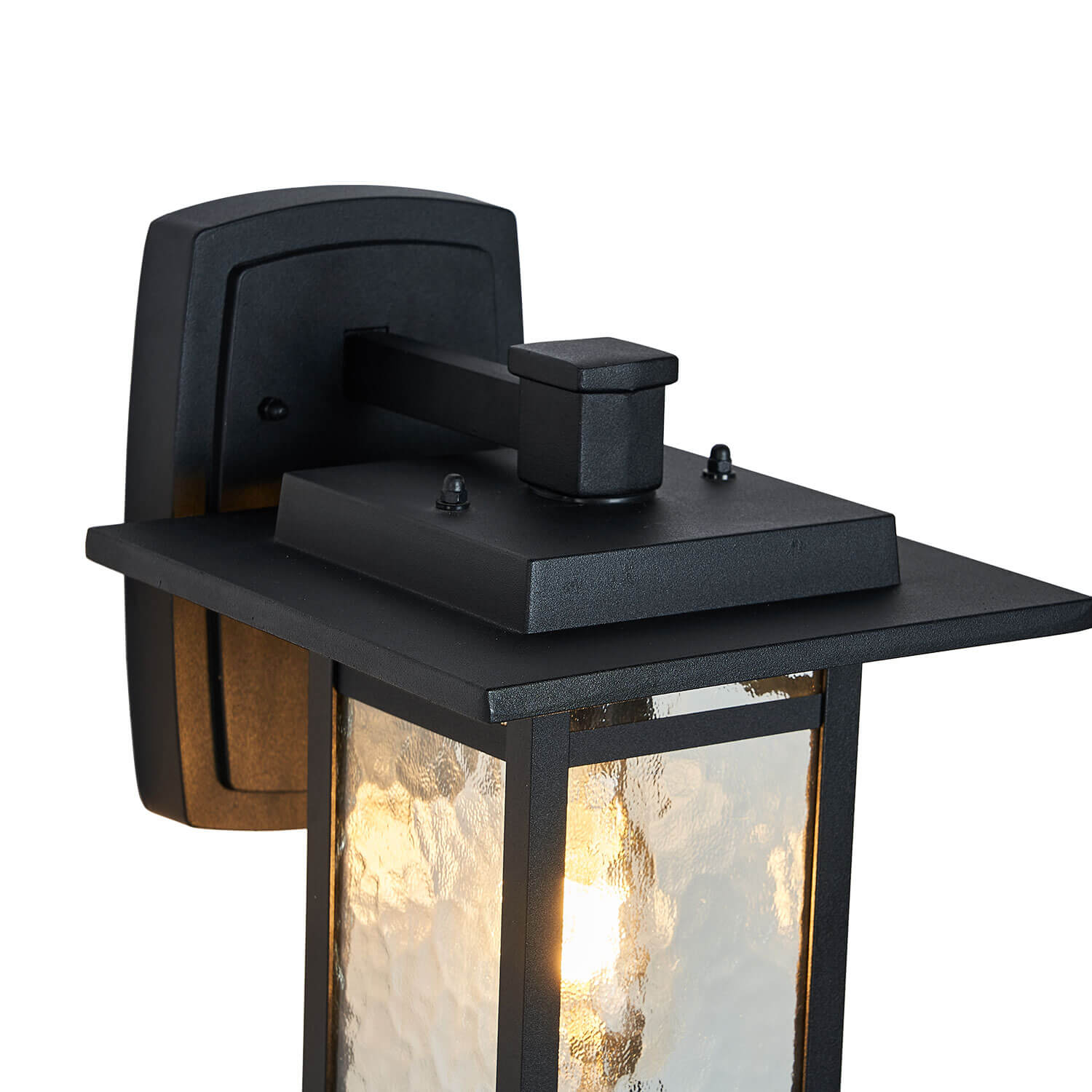 Farmhouse-Matte-Black-Frosted-Glass-Lampshade-Outdoor-Wall-Lamp