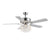 Ceiling Fan with Finished Blades and Crystal Shade