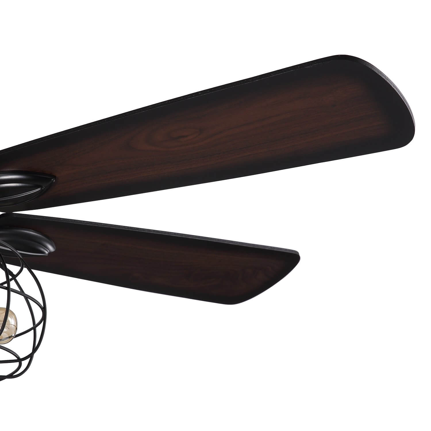MOOONI-Ceiling-Fan-Light-Matte-Black-Finish-Industrial-Caged-Fandelier-52“-Blades