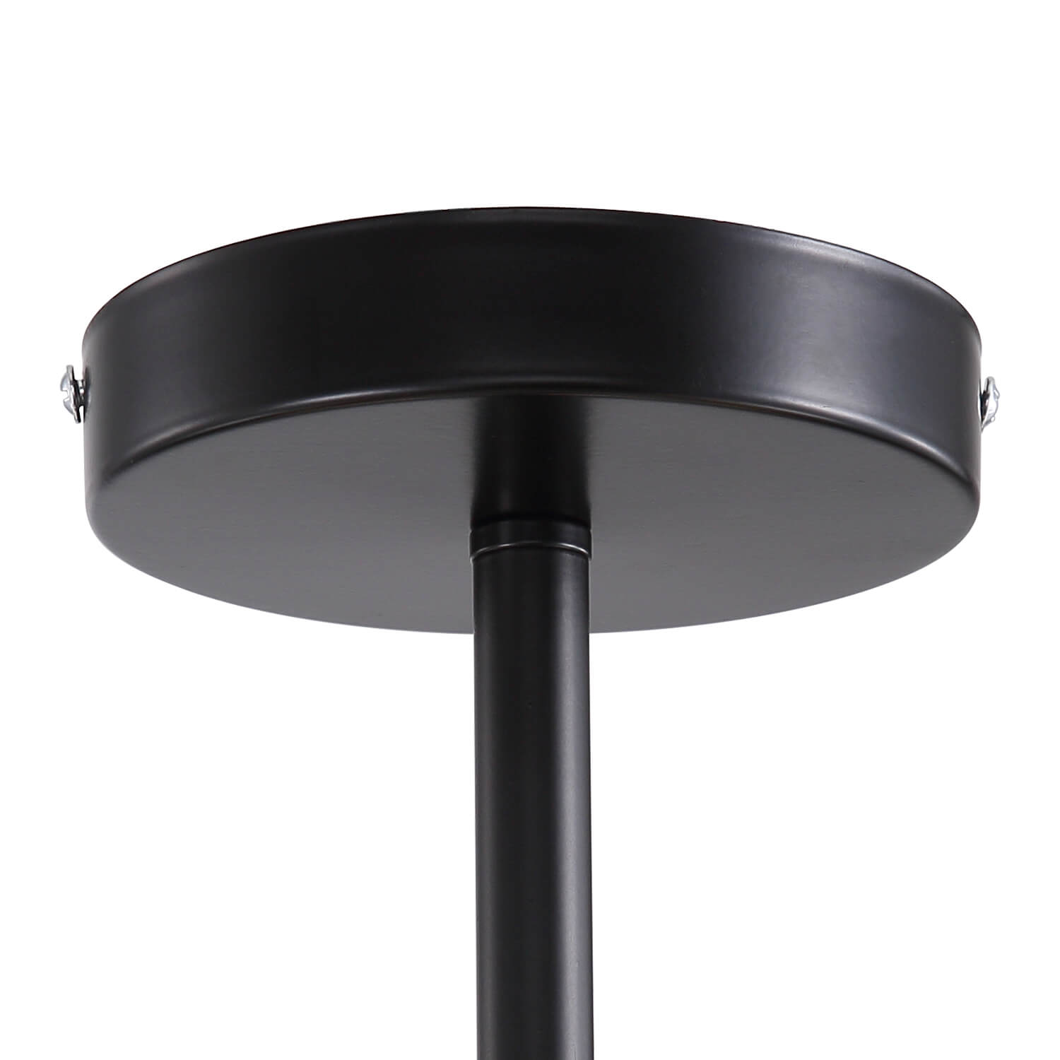 Round Candle Black Iron Chandelier