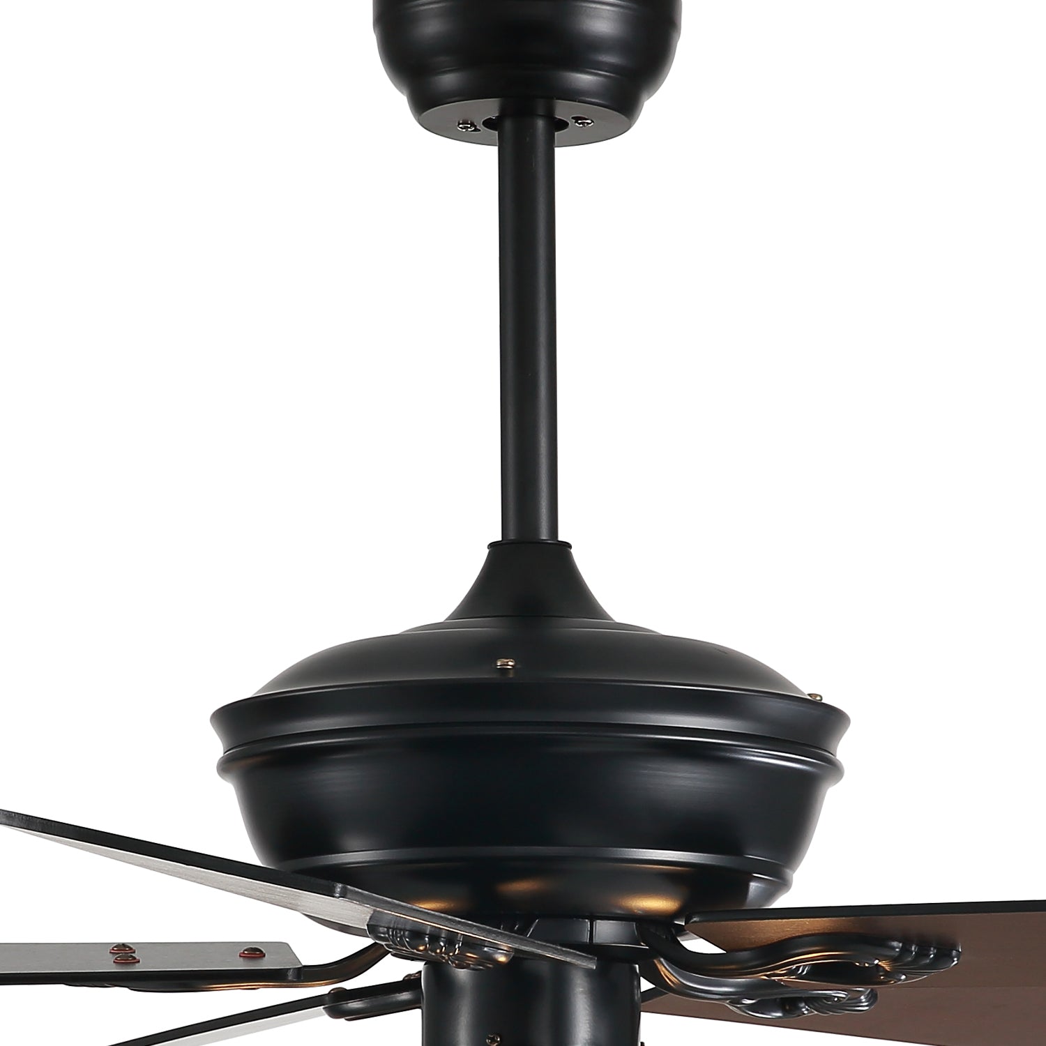 MOOONI-Ceiling-Fan-Light-Matte-Black-Industrial-Vertical-Crystal-Strips-Fandelier-50“-Downrod