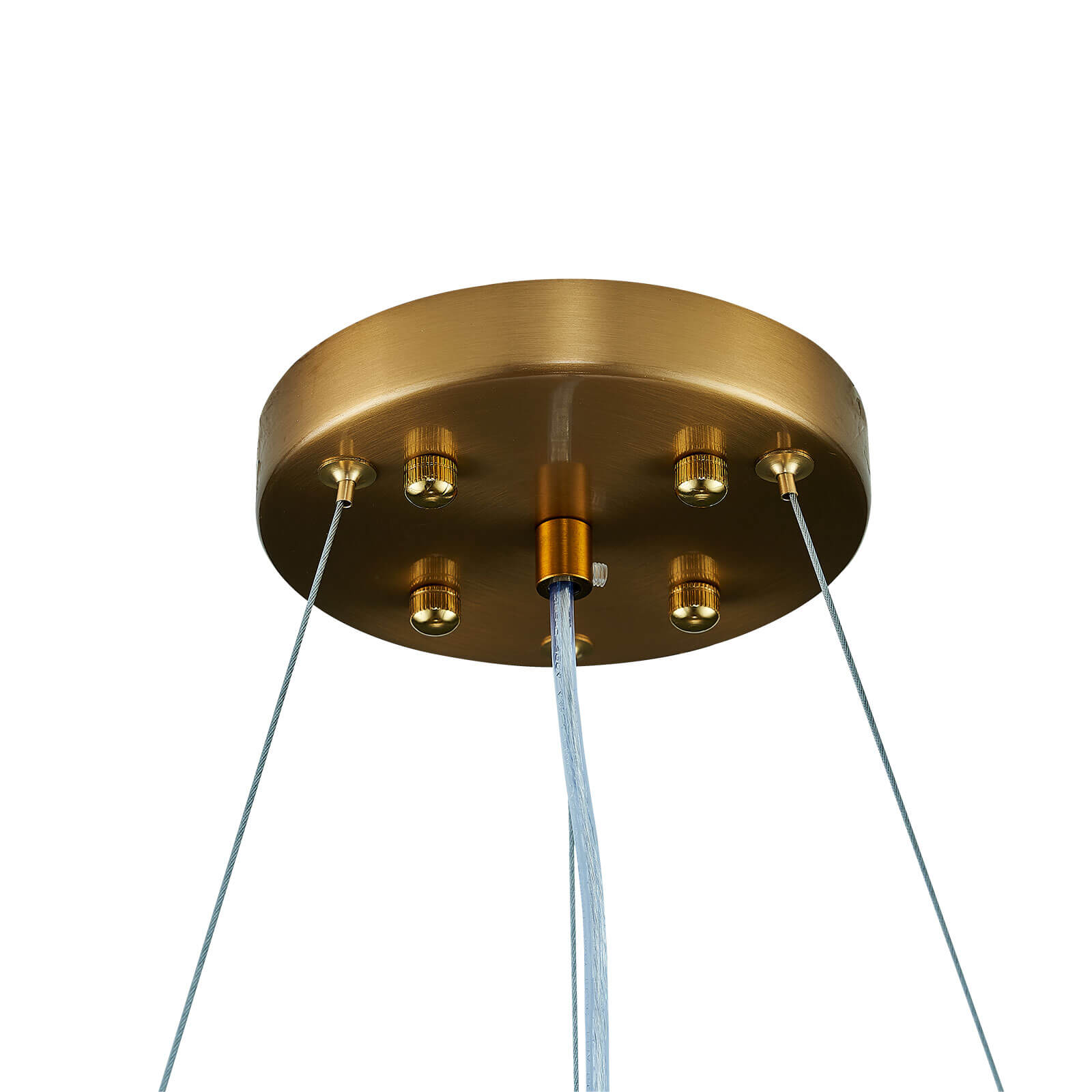 Round Cross Crystal Bar Gold Frame Chandelier
