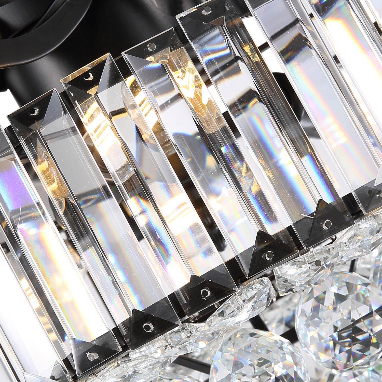 MOOONI-Ceiling-Fan-Light-Matte-Black-Finish-Vertical-Crystal-Fandelier-52“-Lampshade