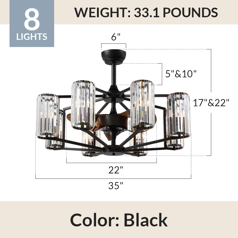 Chicago Wheel | Decorative Bronze Luxury Mid-Century Modern Fandelier