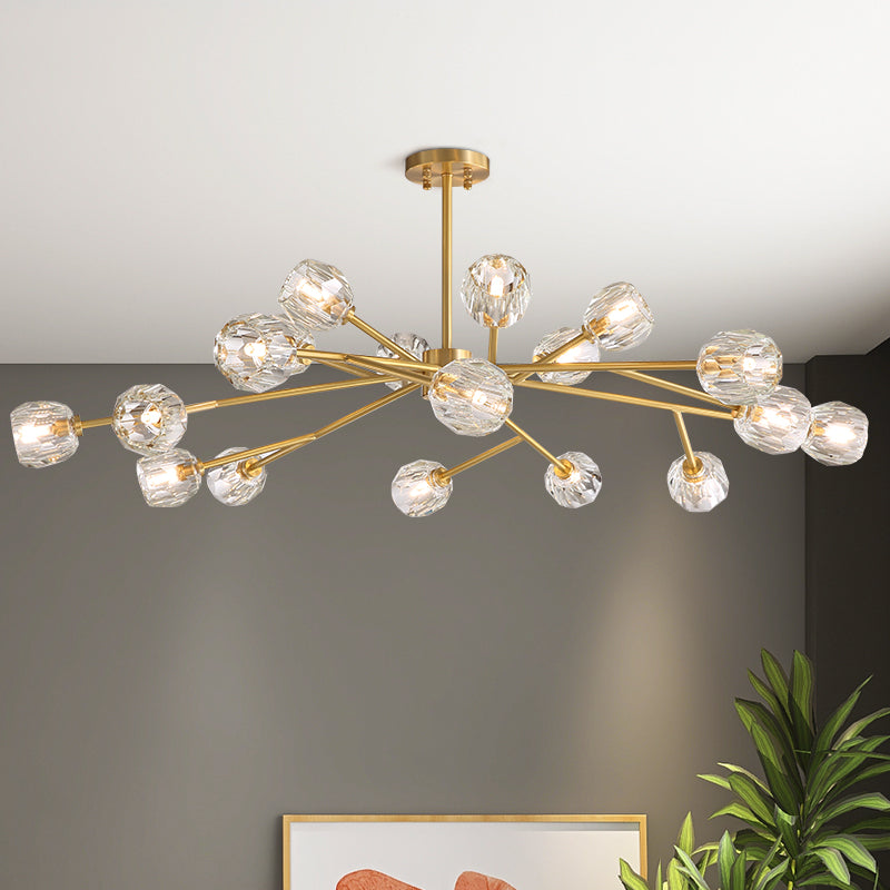 18 Lights Sputnik Globe Crystal Chandelier
